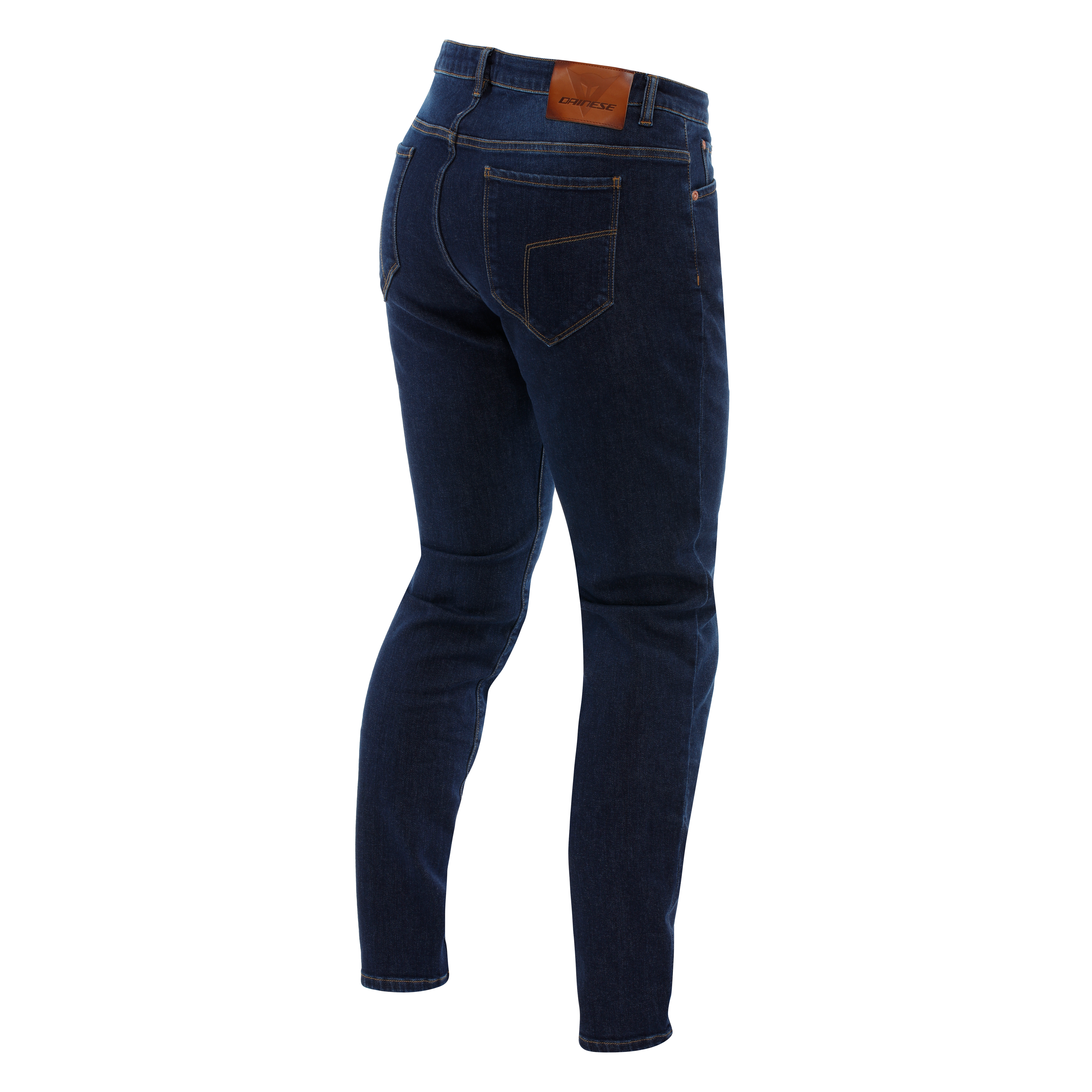 5-POCKET DENIM - SLIM CURVY WOMEN'S MOTORCYCLE JEANS SHORT - DEEP-BLUE - 2