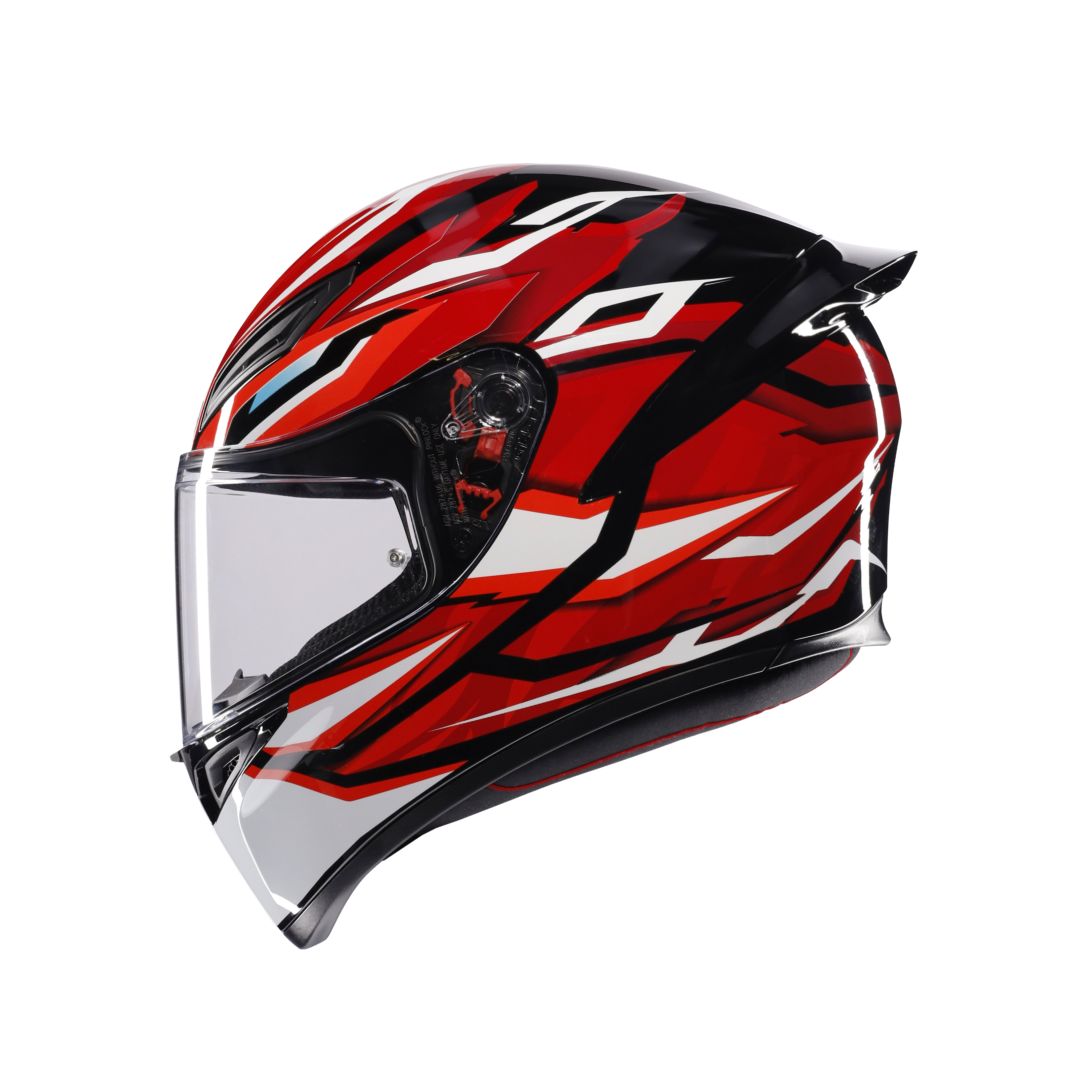 K1 S LION BLACK/RED/WHITE - CASCO MOTO INTEGRAL DOT (E2206) -  - 2