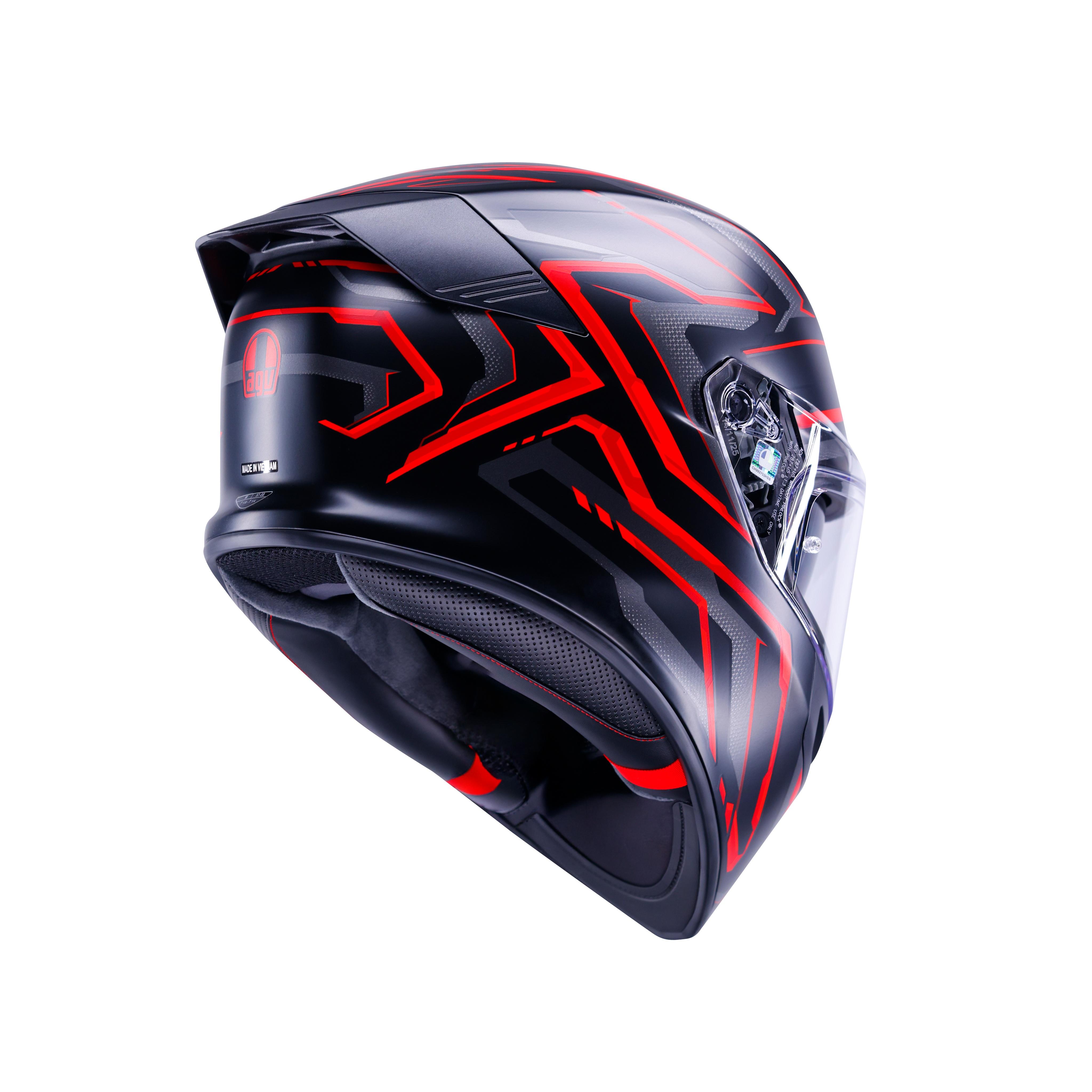K5 ASTRALIX MATT BLACK/RED - FULL-FACE MOTORCYCLE HELMET E2206 -  - 4