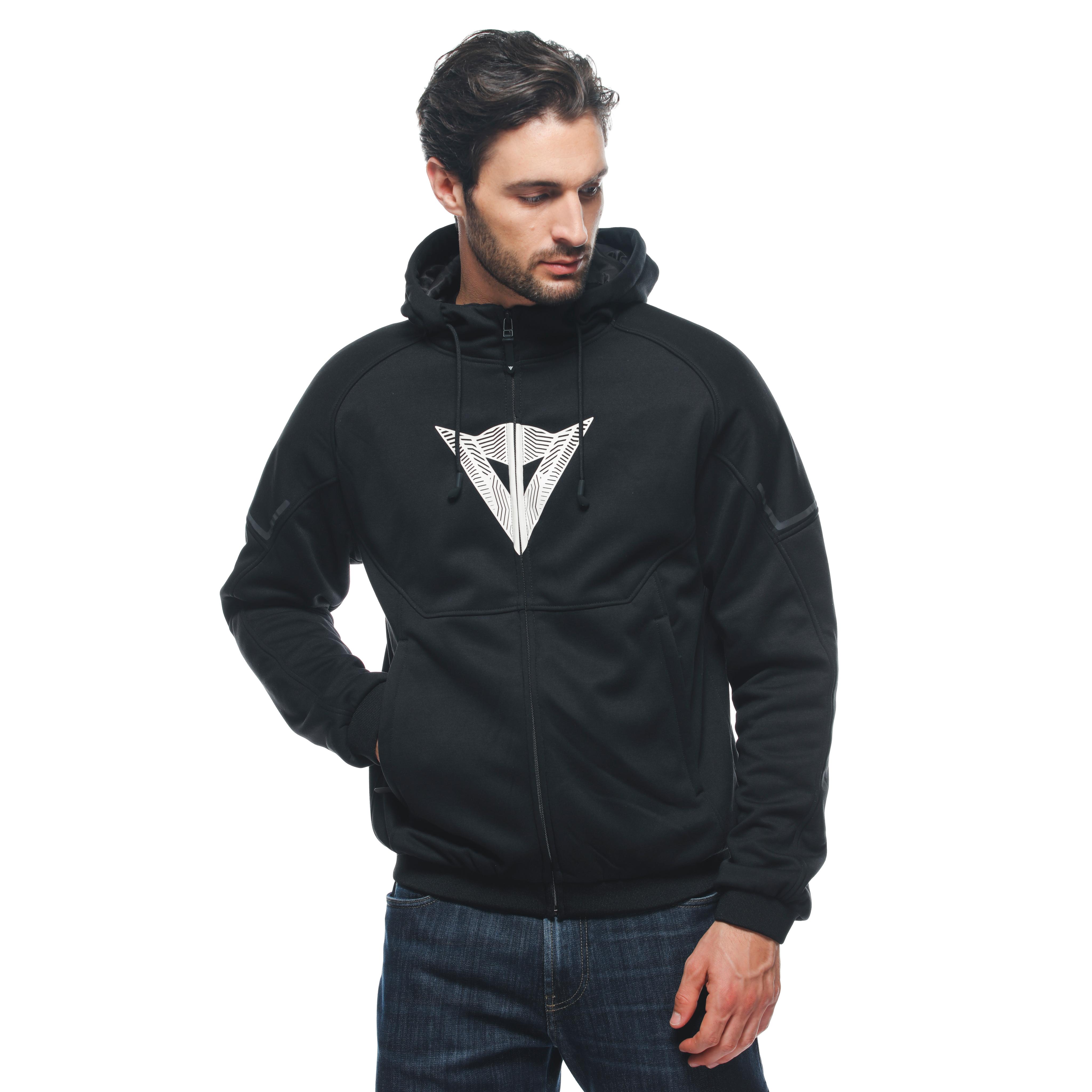 DAEMON-X SAFETY HOODIE - GIACCA MOTO IN TESSUTO UOMO - BLACK/BLACK/WHITE - 6