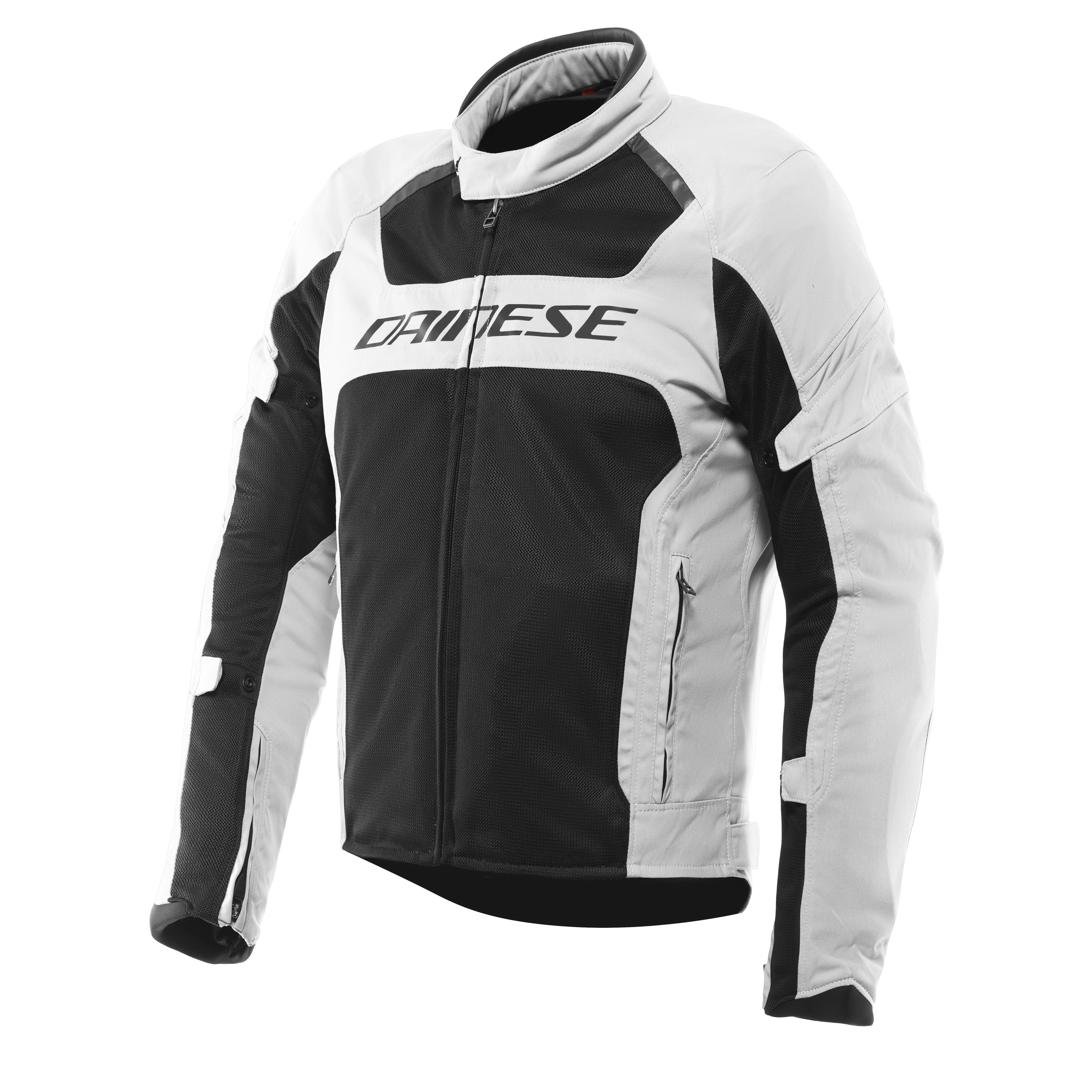 AIR FRAME 3 TEX - MEN'S SUMMER MOTORCYCLE JACKET IN FABRIC - LIGHT GRAY/LIGHT GRAY/BLACK - 1