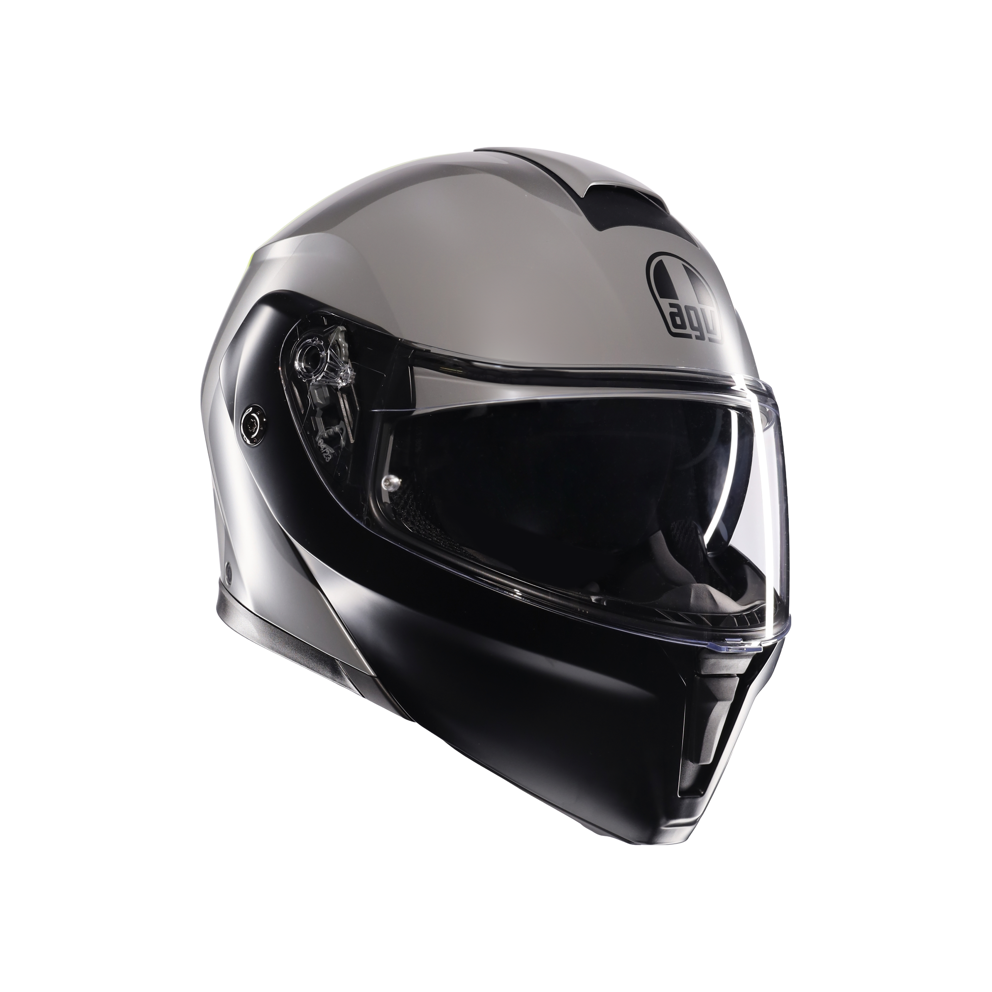 STREETMODULAR RESIA MATT GREY/BLACK/YEL FLUO - MOTORBIKE FLIP UP HELMET E2206 -  - 1