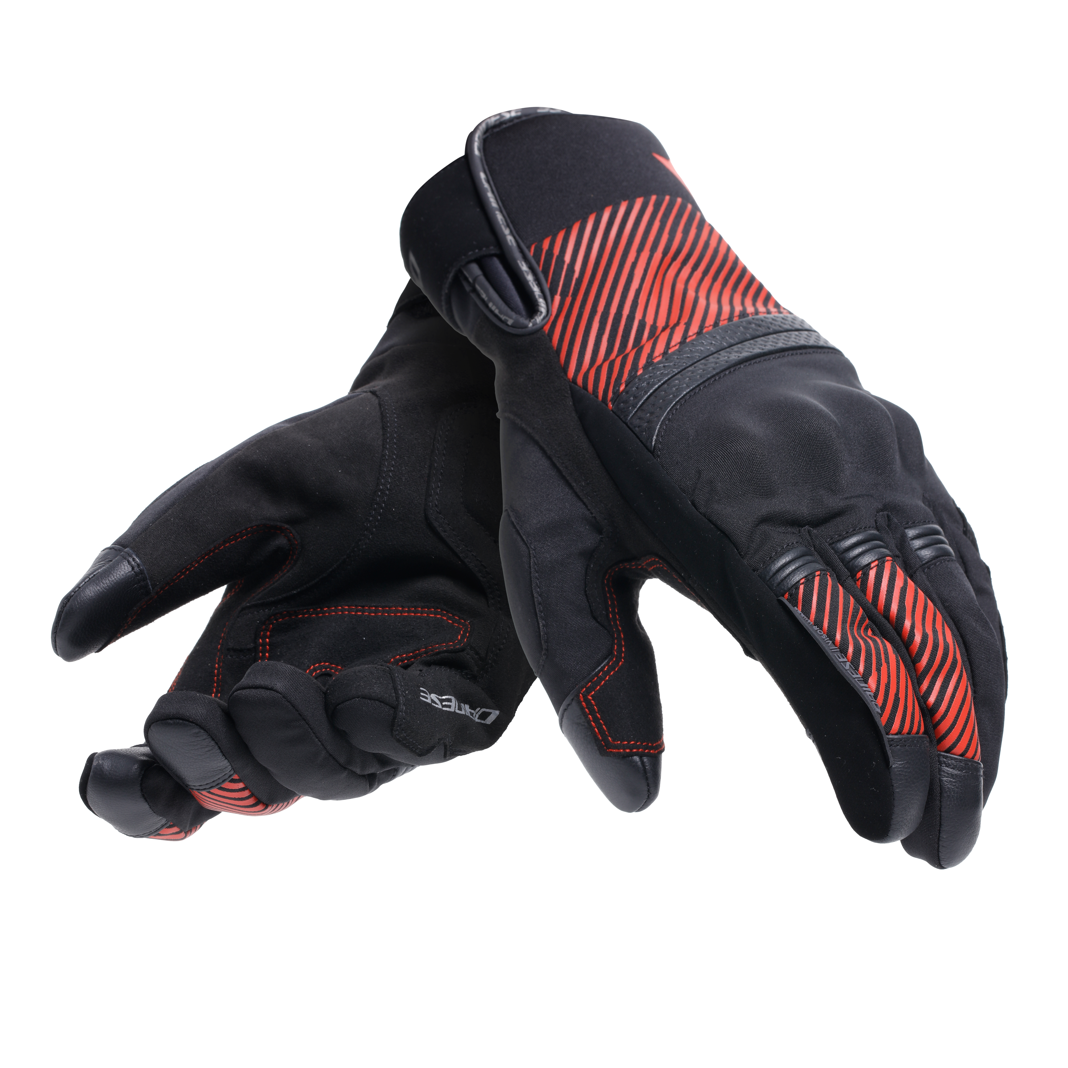 FULMINE D-DRY&reg; - MEN'S WATERPROOF MOTORCYCLE GLOVES - BLACK/BLACK/RED - 5