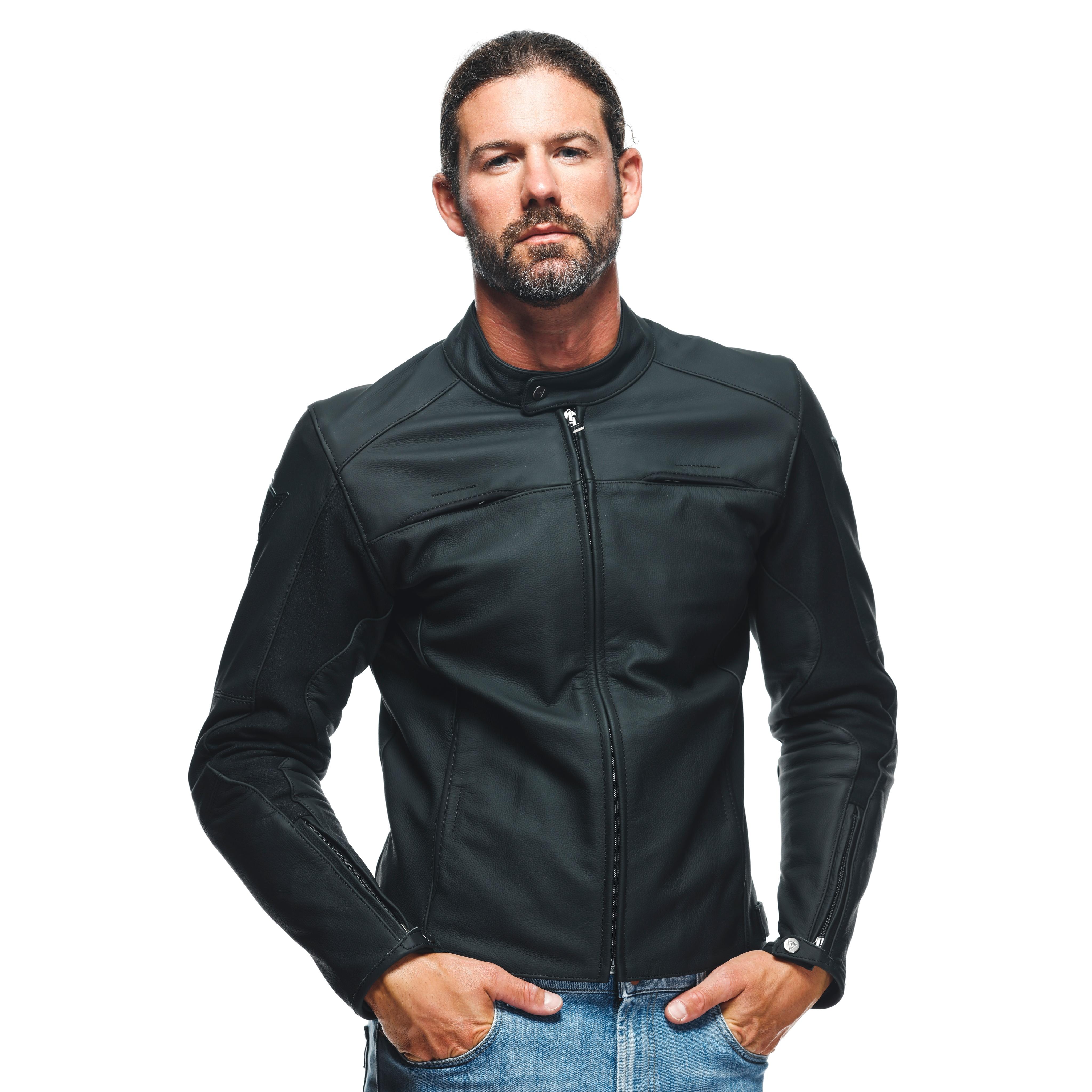 RAZON 2 - GIACCA MOTO IN PELLE UOMO - BLACK - 10