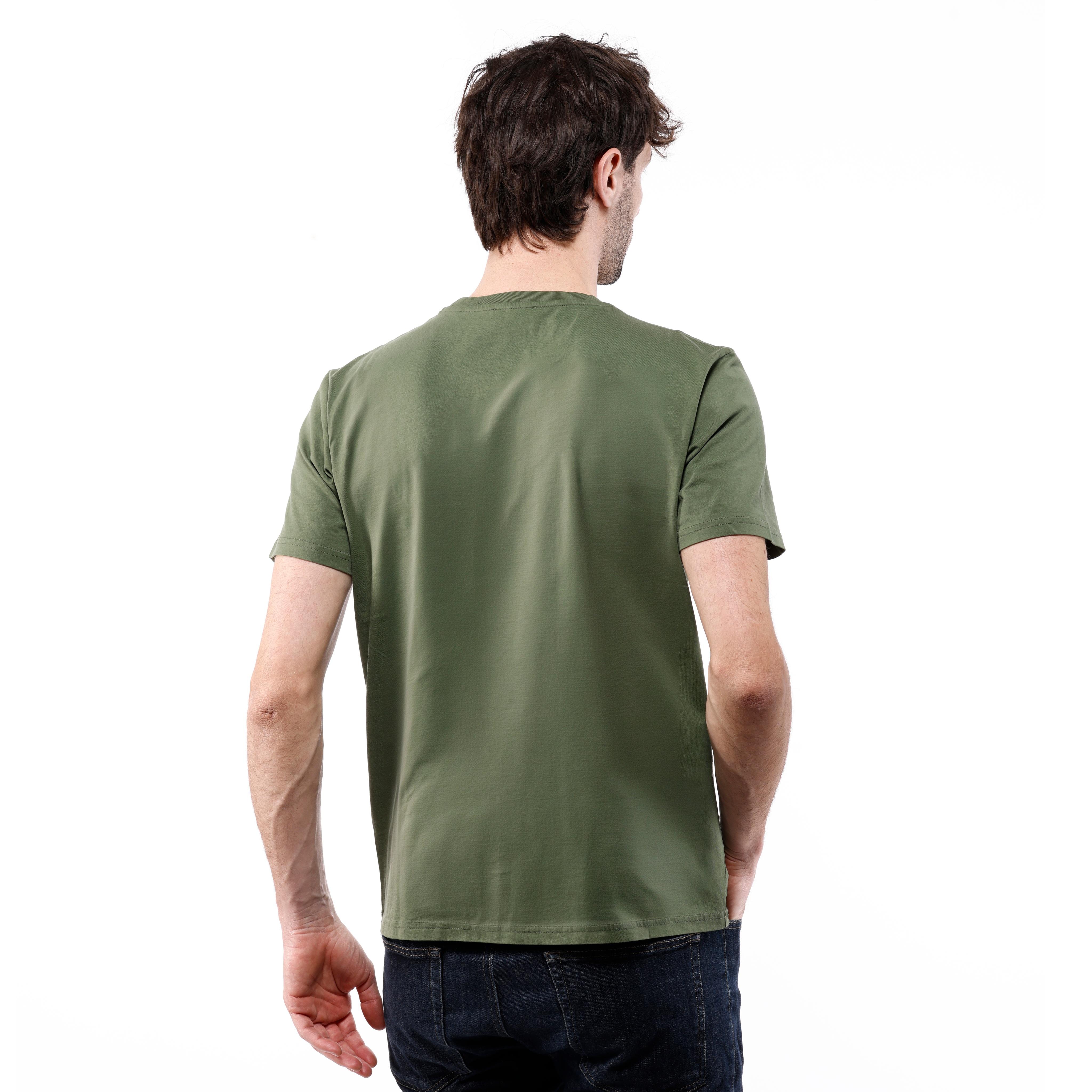 ESSENCE WORDMARK - RUNDHALS T SHIRT HERREN - GREEN-BRONZE - 4