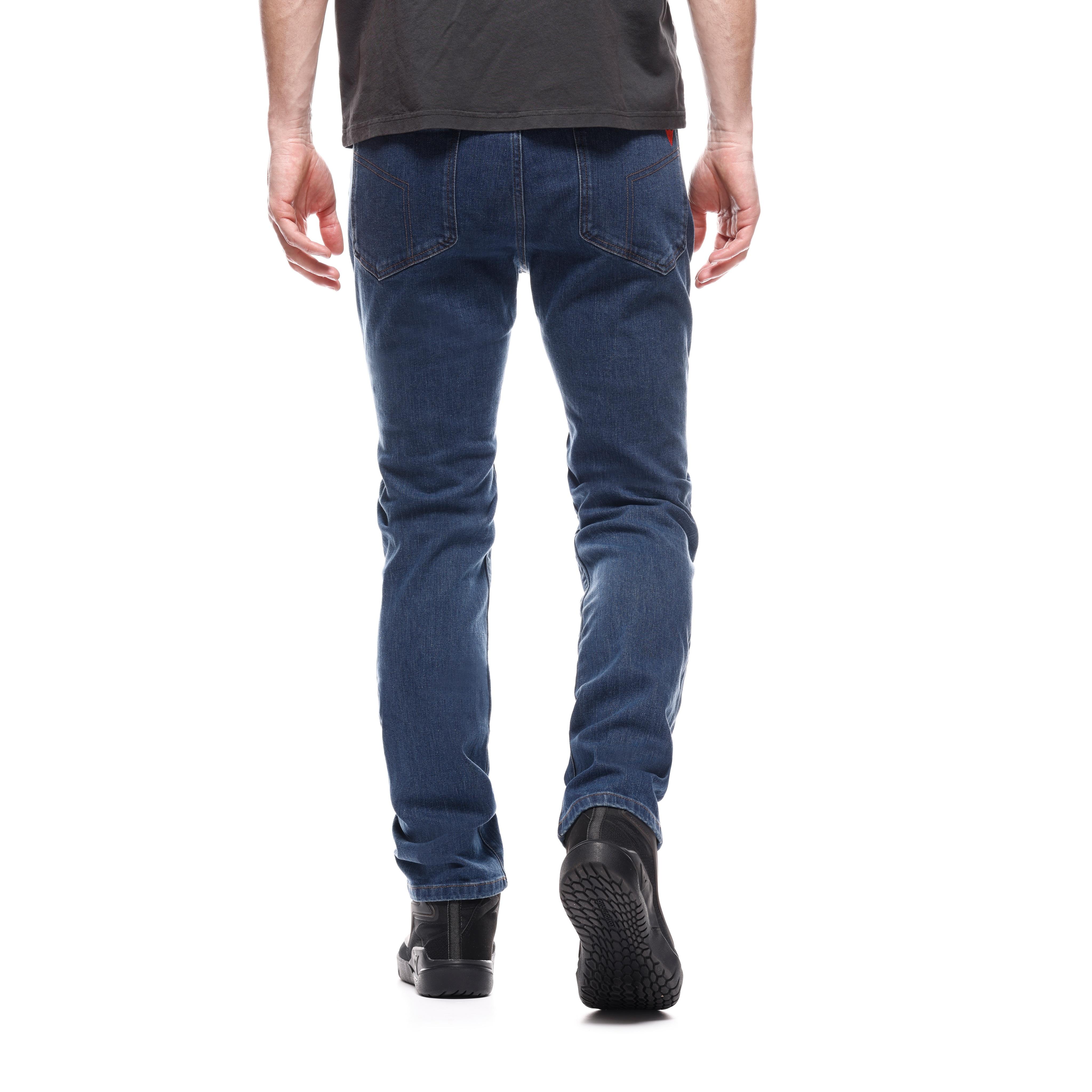 5-POCKET DENIM - MEN REGULAR MOTORCYCLE JEANS - BLUE - 4