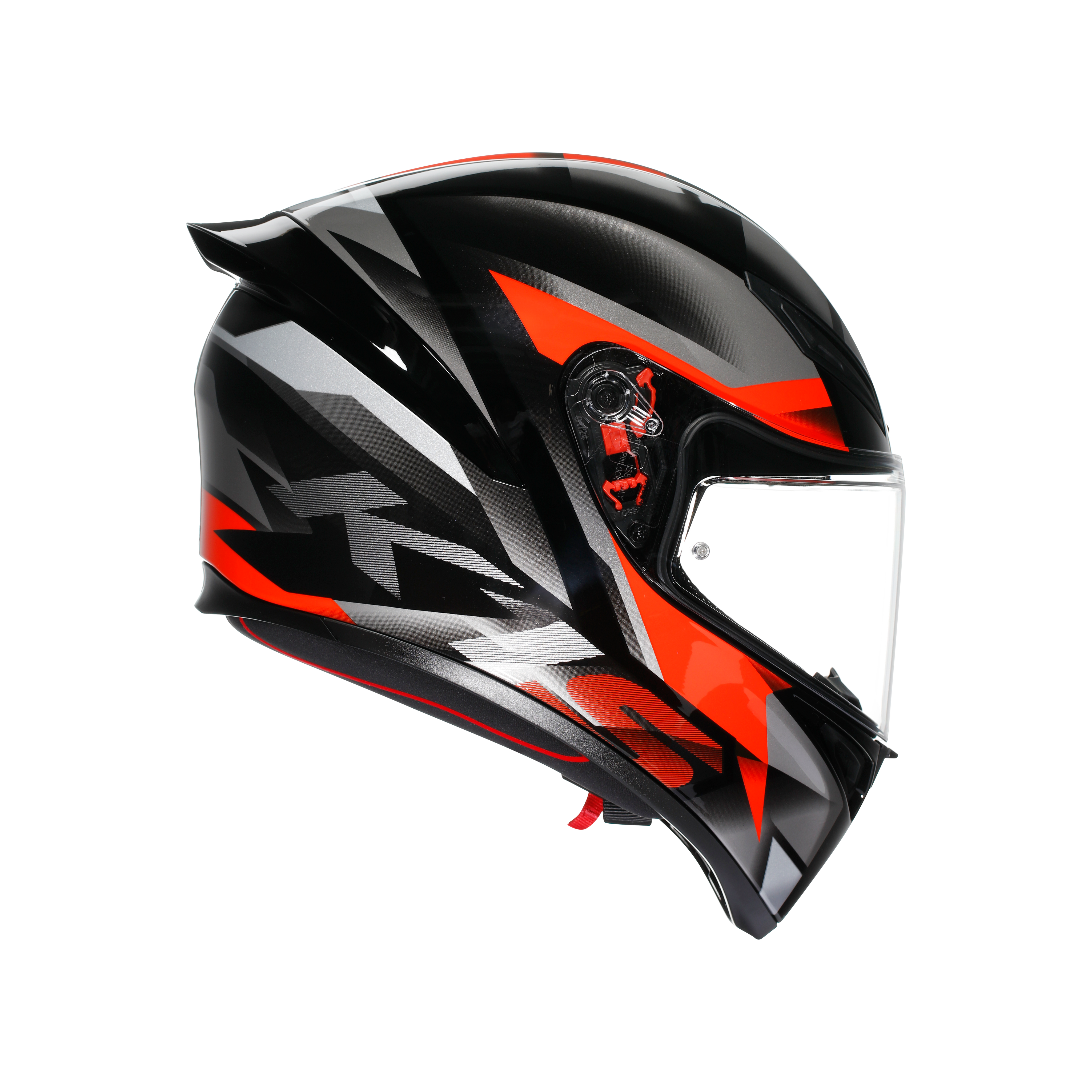 K1 S - FASTLAP BLACK/GREY/RED - MOTORBIKE FULL FACE HELMET E2206 -  - 1