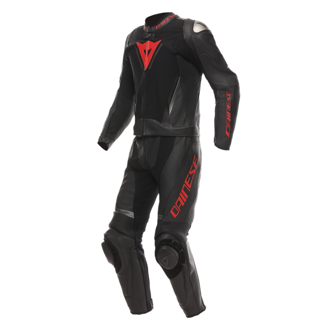 Dainese - Demon Sprint - Combinaison Moto Deux Pièces En Cuir Homme - Combinaisons - Men - Black/black/red-lava - 64s