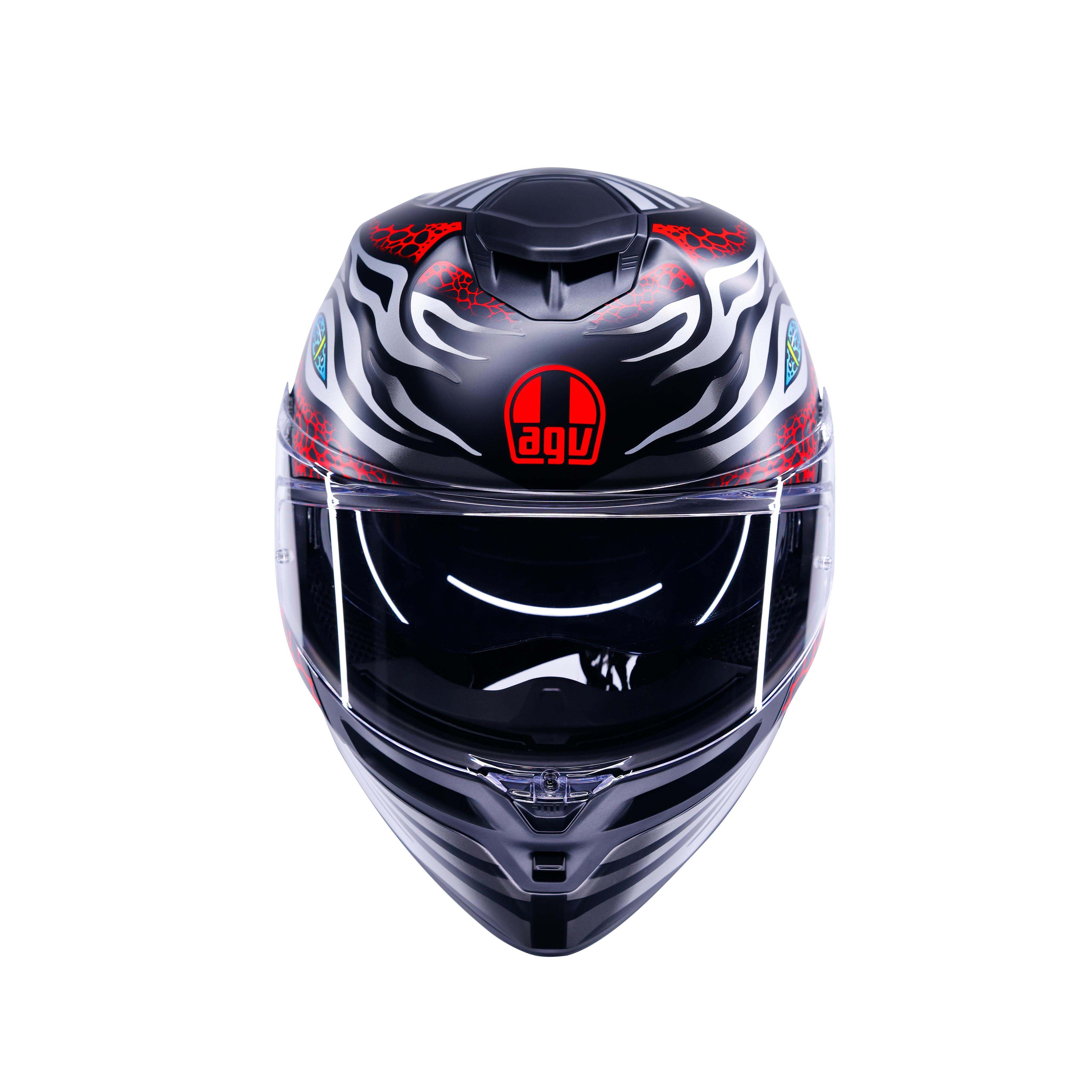 K5 VIVERNA MATT BLACK/GREY/RED - FULL-FACE MOTORCYCLE HELMET E2206 -  - 7