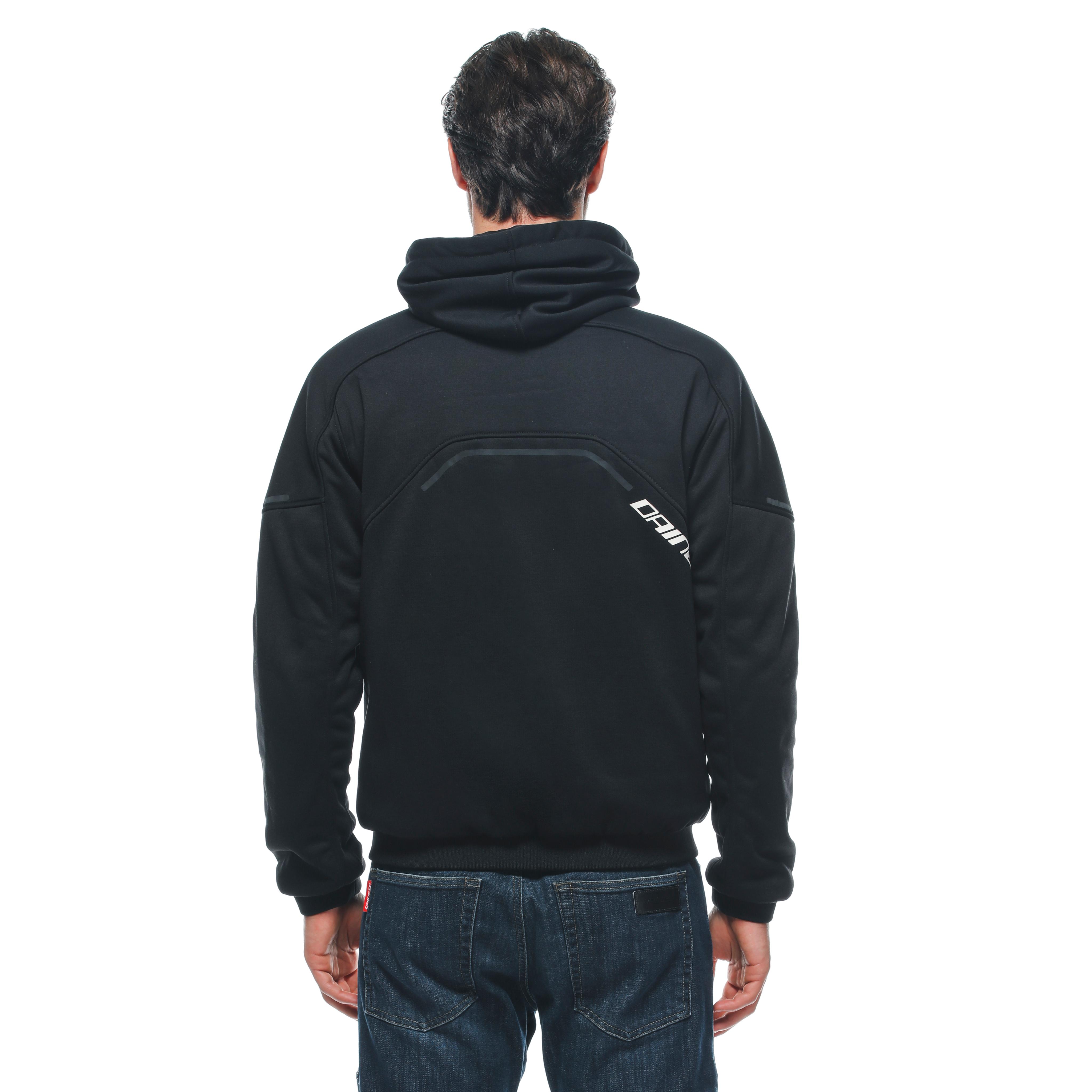 DAEMON-X SAFETY HOODIE - GIACCA MOTO IN TESSUTO UOMO - BLACK/BLACK/WHITE - 5