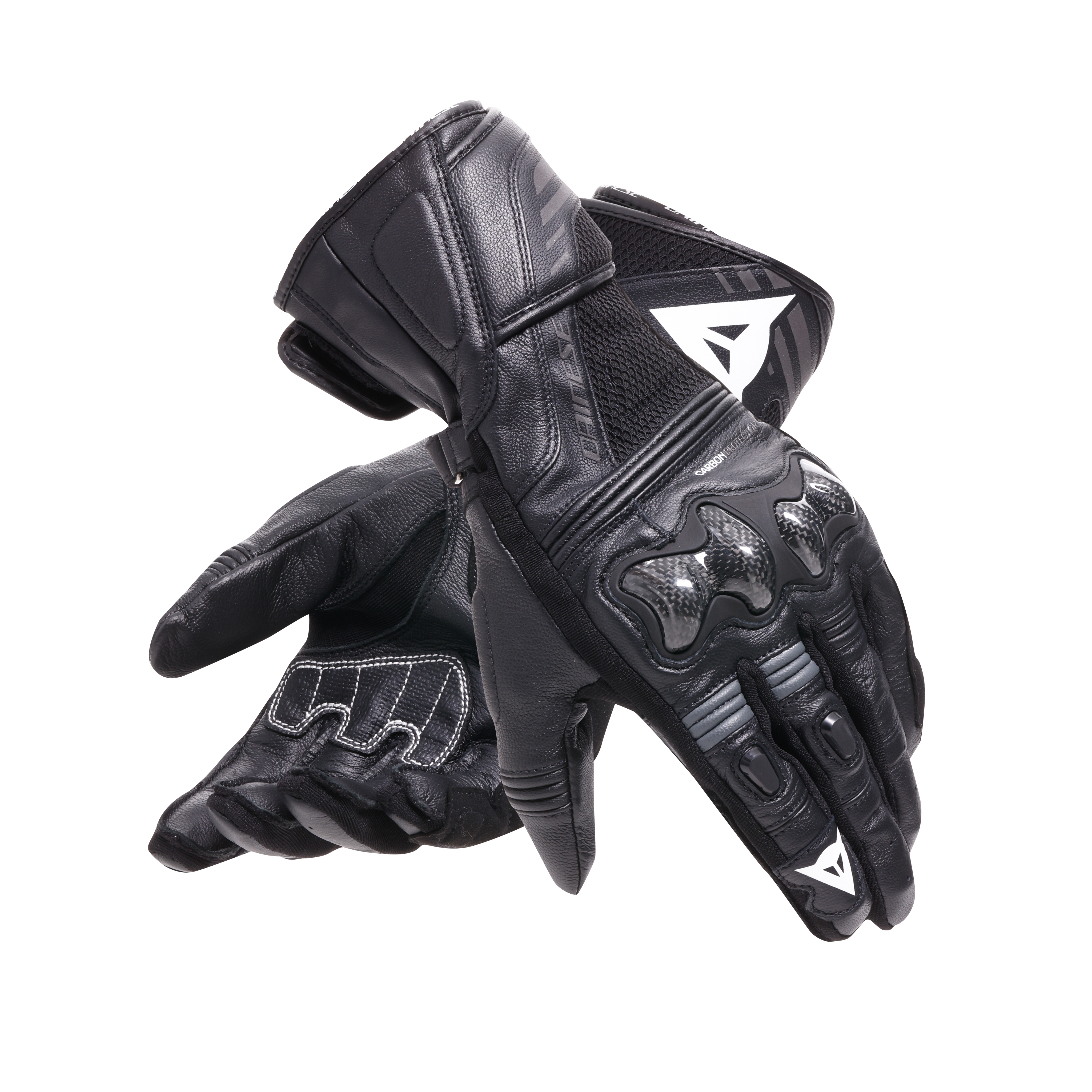 REACTO CARBON LONG - MOTORCYCLE GLOVES IN LEATHER MEN - BLACK/ANTHRACITE - 5