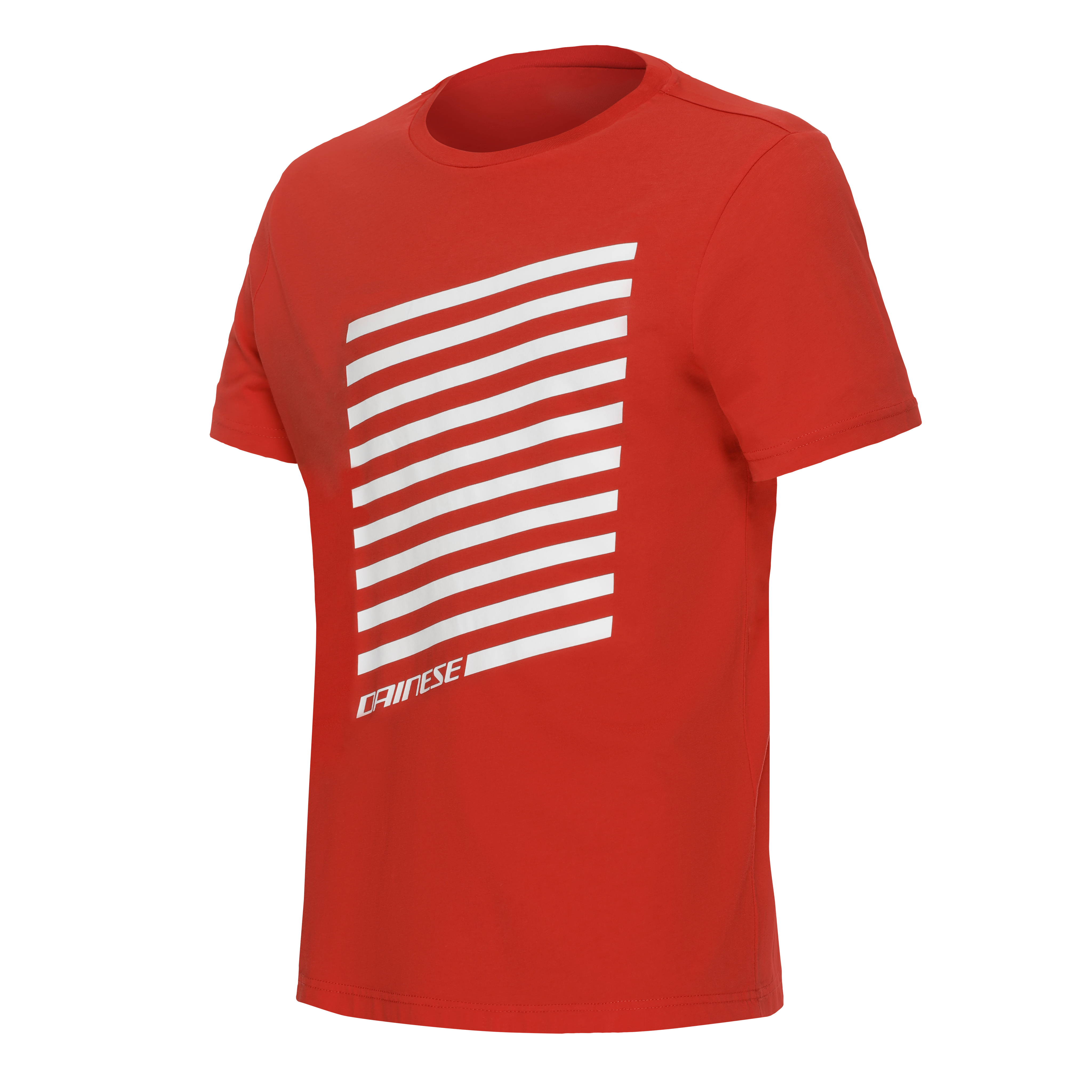 Dainese Men's Red/White Stripes - Geometrica - Crewneck T - Casual Wear - M