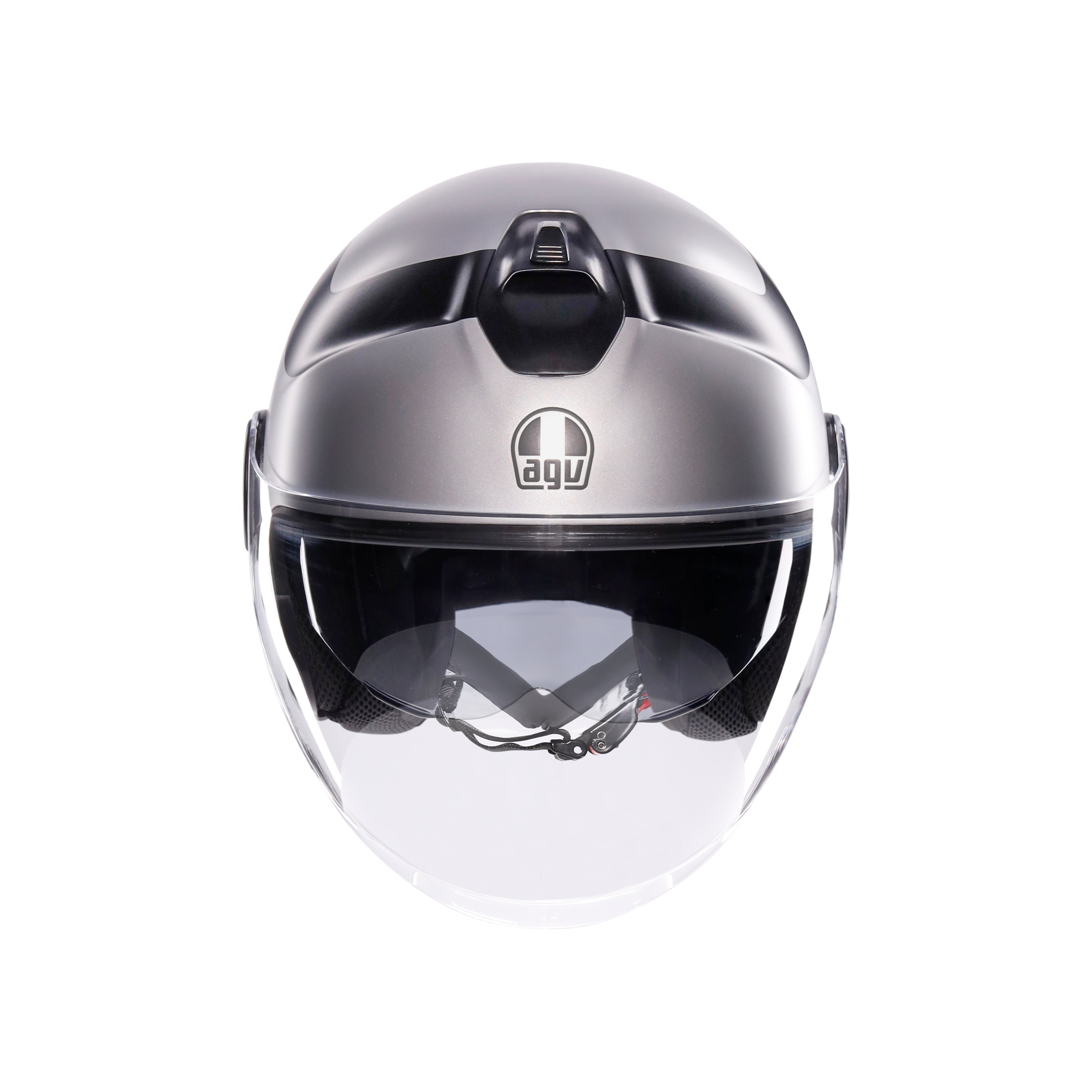 ETERES RIMINI MATT GREY/BLACK - MOTORBIKE OPEN FACE HELMET E2206 -  - 2