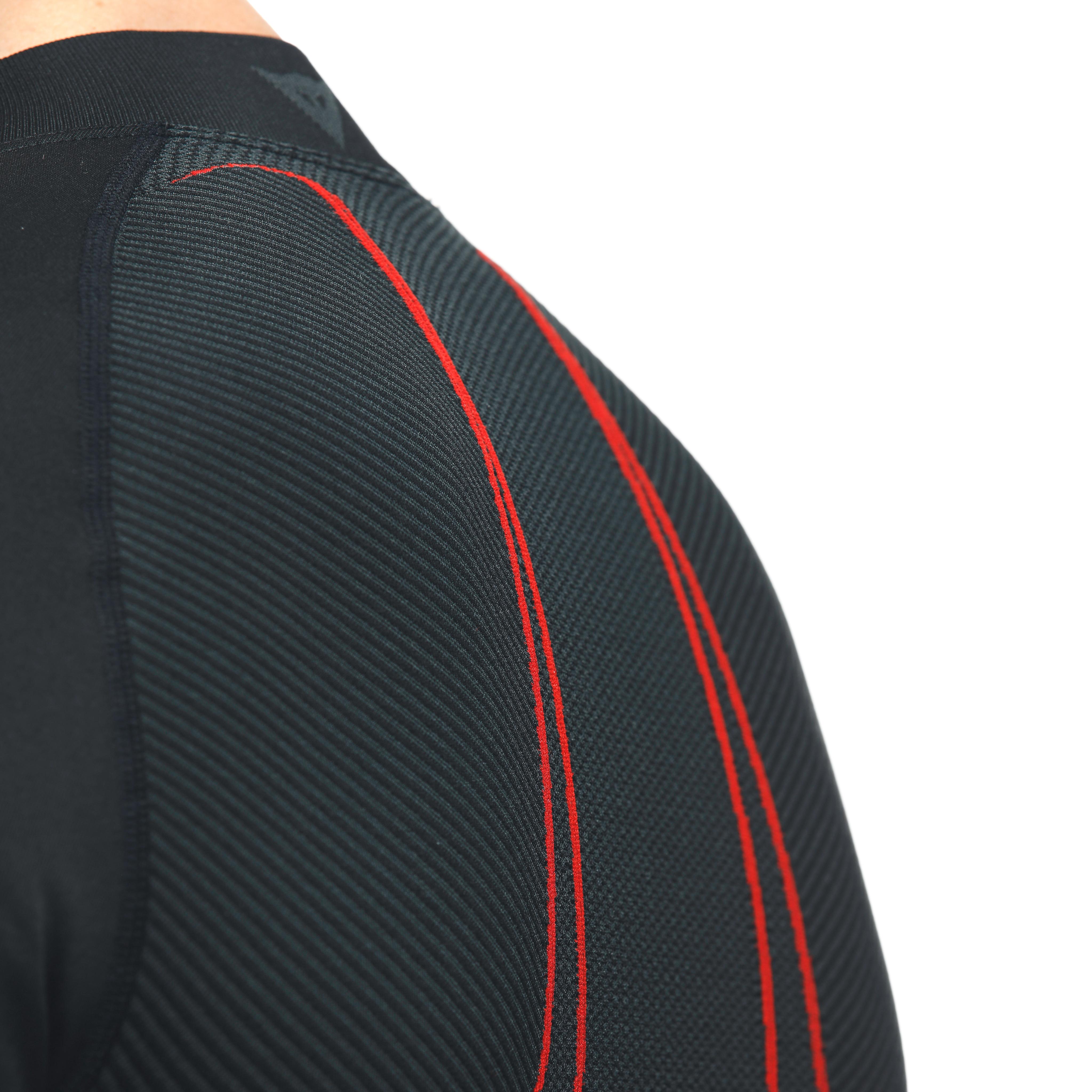 THERMAL MOTORCYCLE WINDPROOF LONG SLEEVE SHIRT MEN - MID LAYER WINTER - BLACK/RED - 13