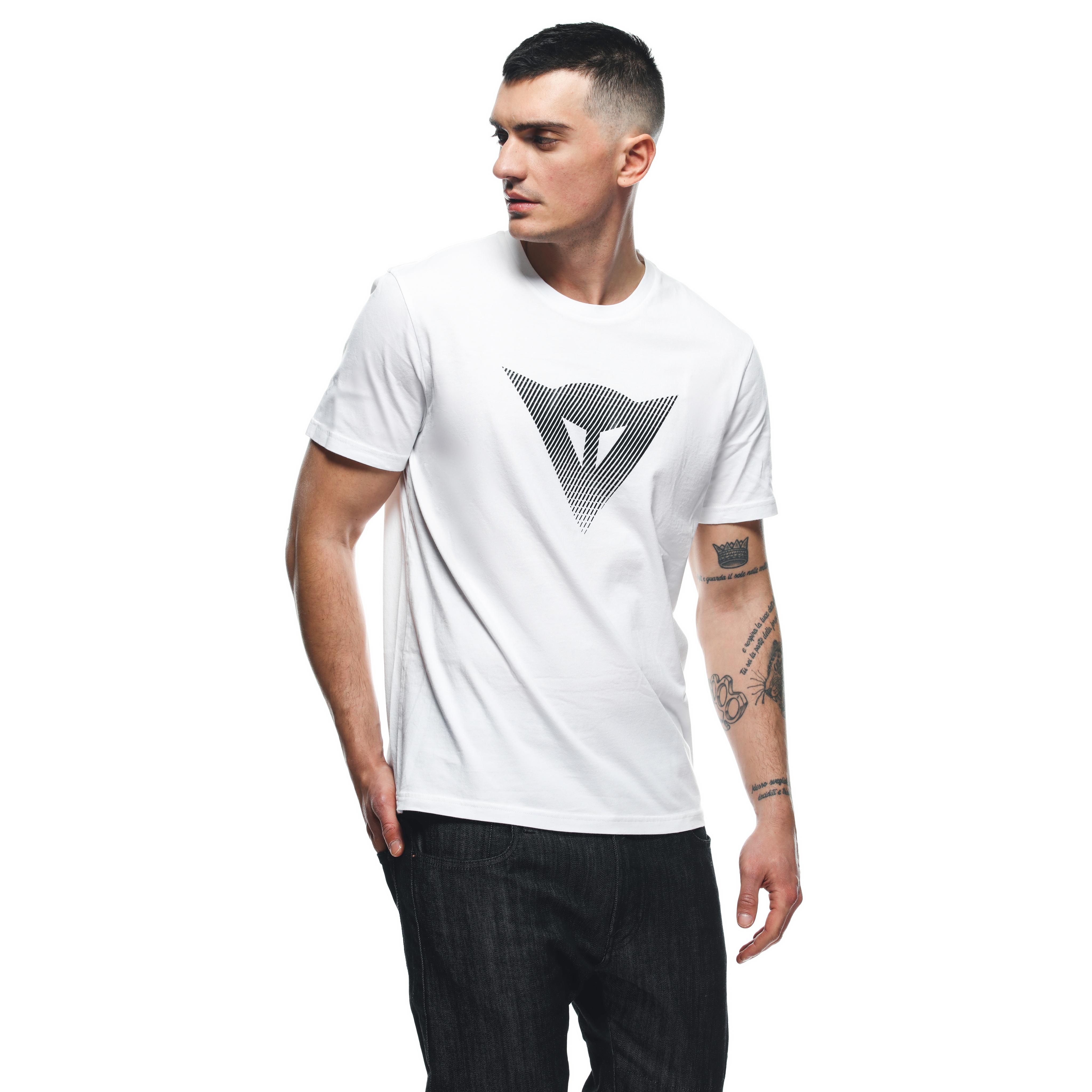 DAINESE LOGO - MEN'S T-SHIRT - WHITE/BLACK - 5