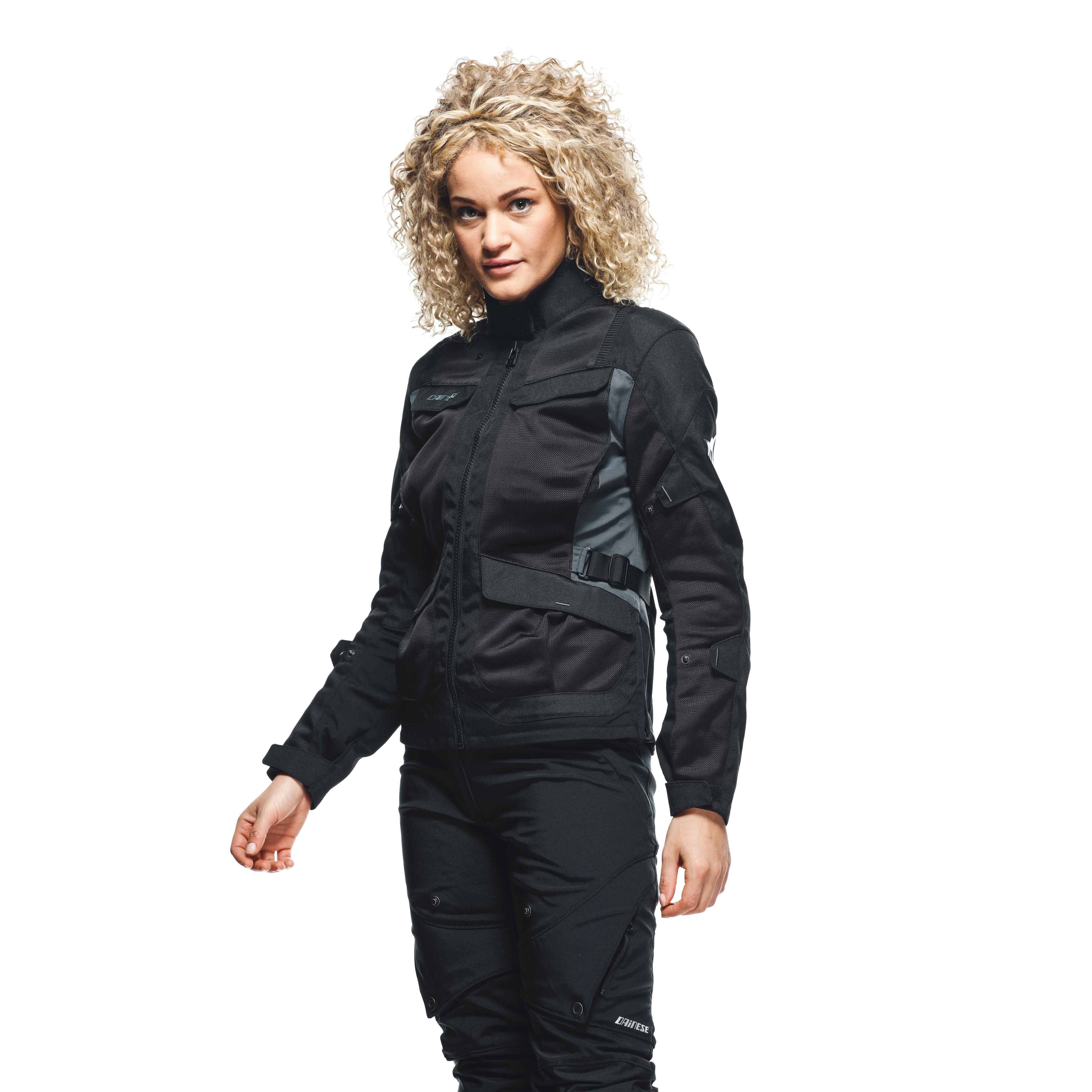 DESERT TEX - WOMEN'S TOURING SUMMER MOTORCYCLE JACKET IN FABRIC - BLACK/BLACK/EBONY - 6