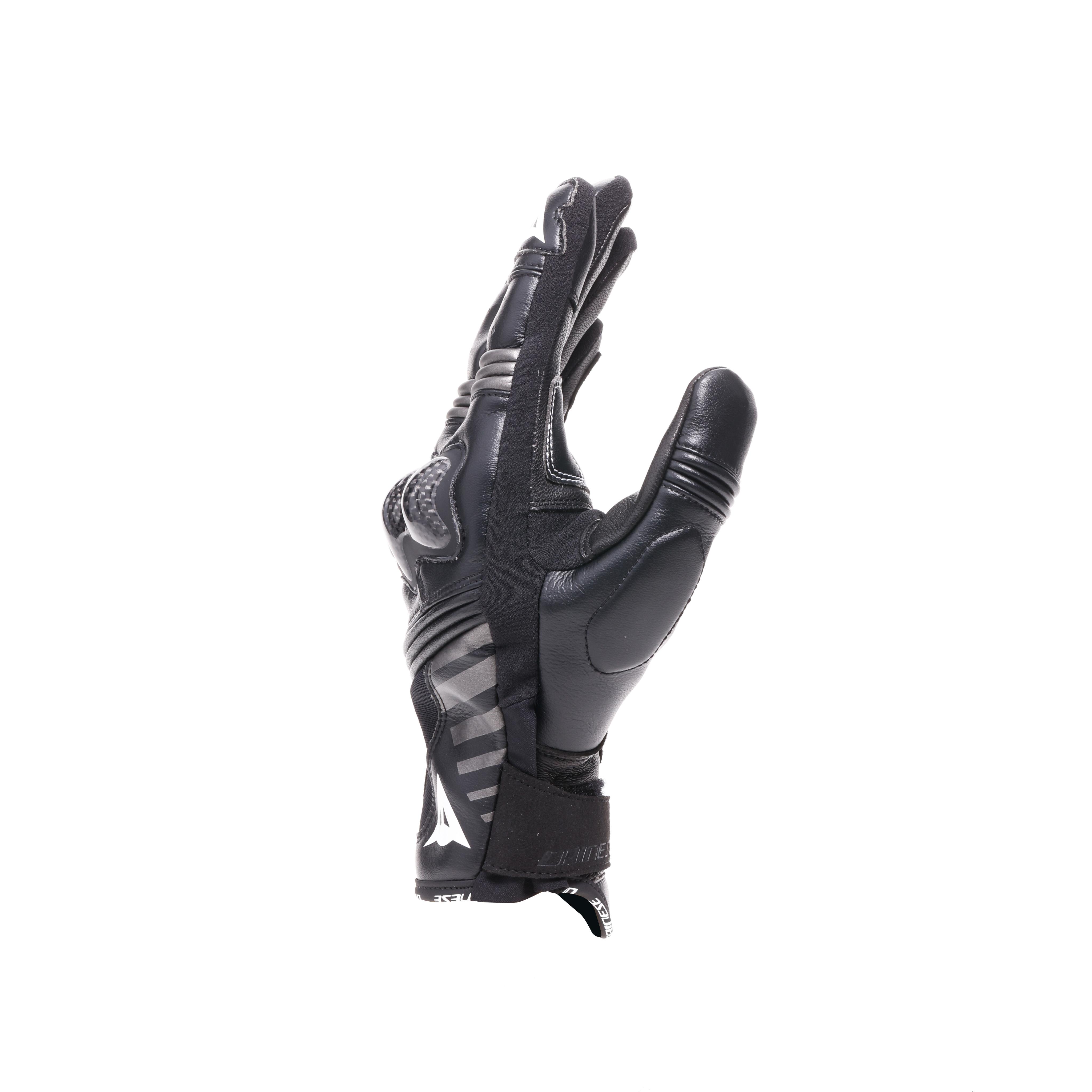 REACTO CARBON SHORT - MEN'S SHORT LEATHER MOTORCYCLE GLOVES - BLACK/ANTHRACITE - 2