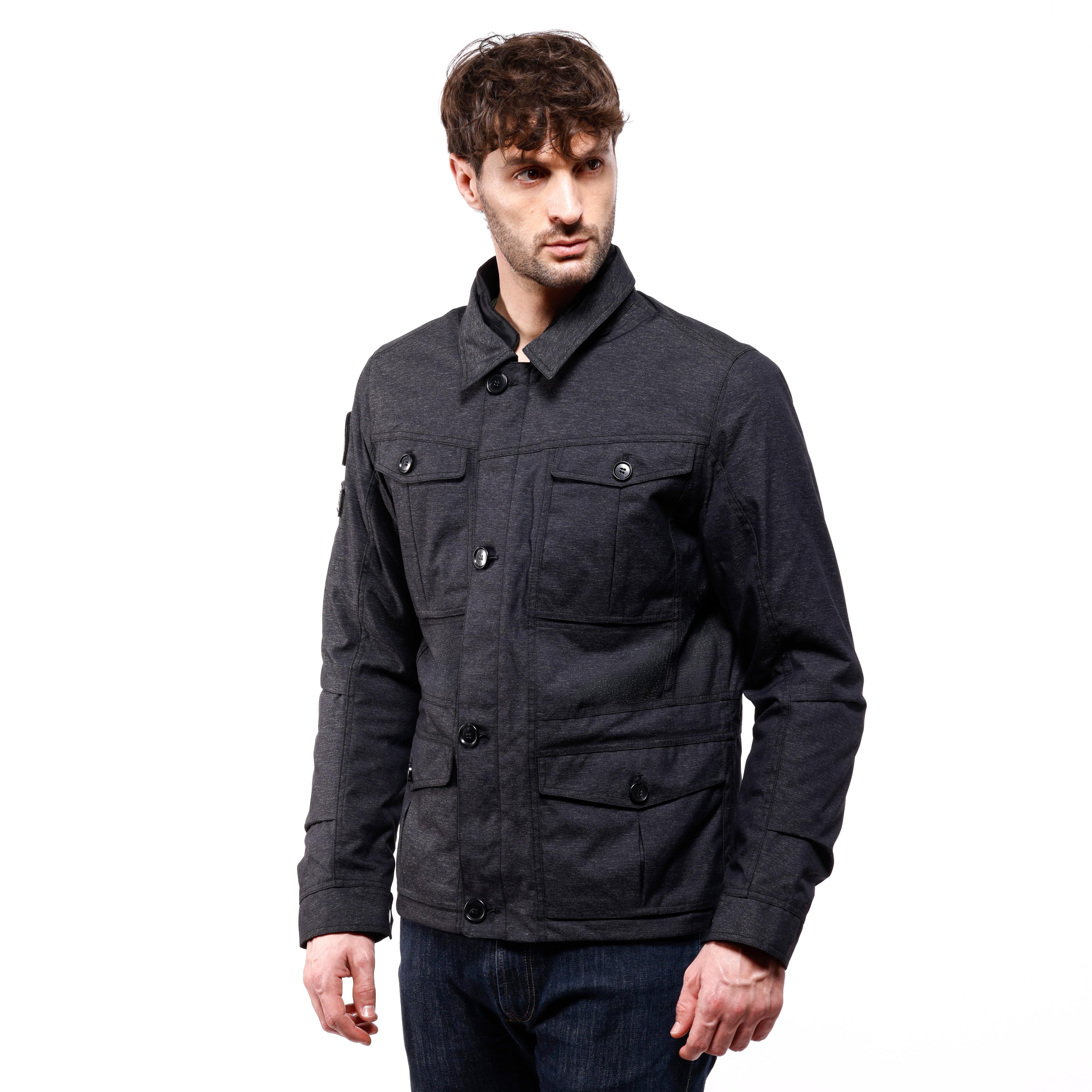 MARVILA TEX - GIACCA MOTO IN TESSUTO UOMO - DARK GREY - 3