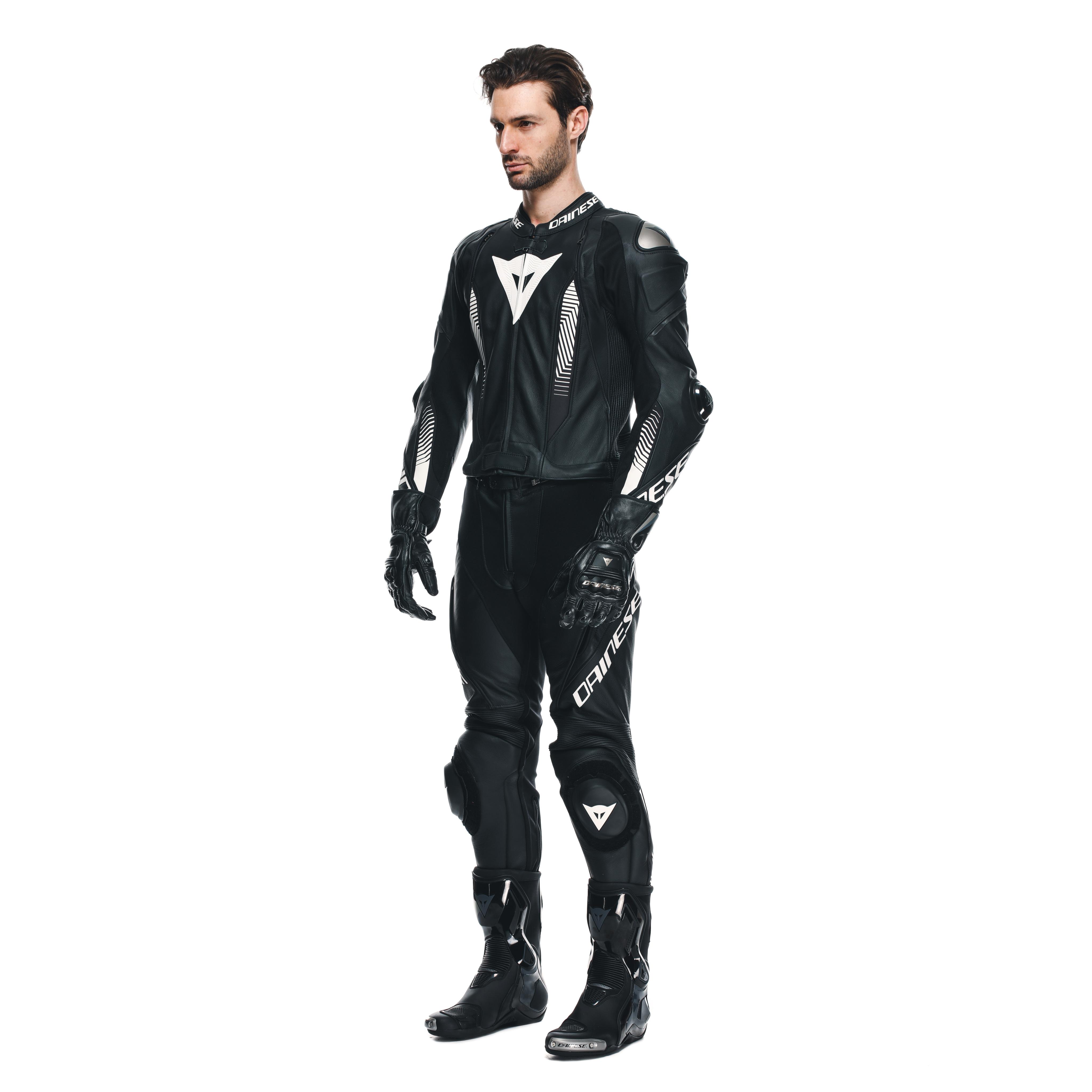 LAGUNA SECA 5 2PCS LEATHER SUIT - BLACK/BLACK/WHITE - 4