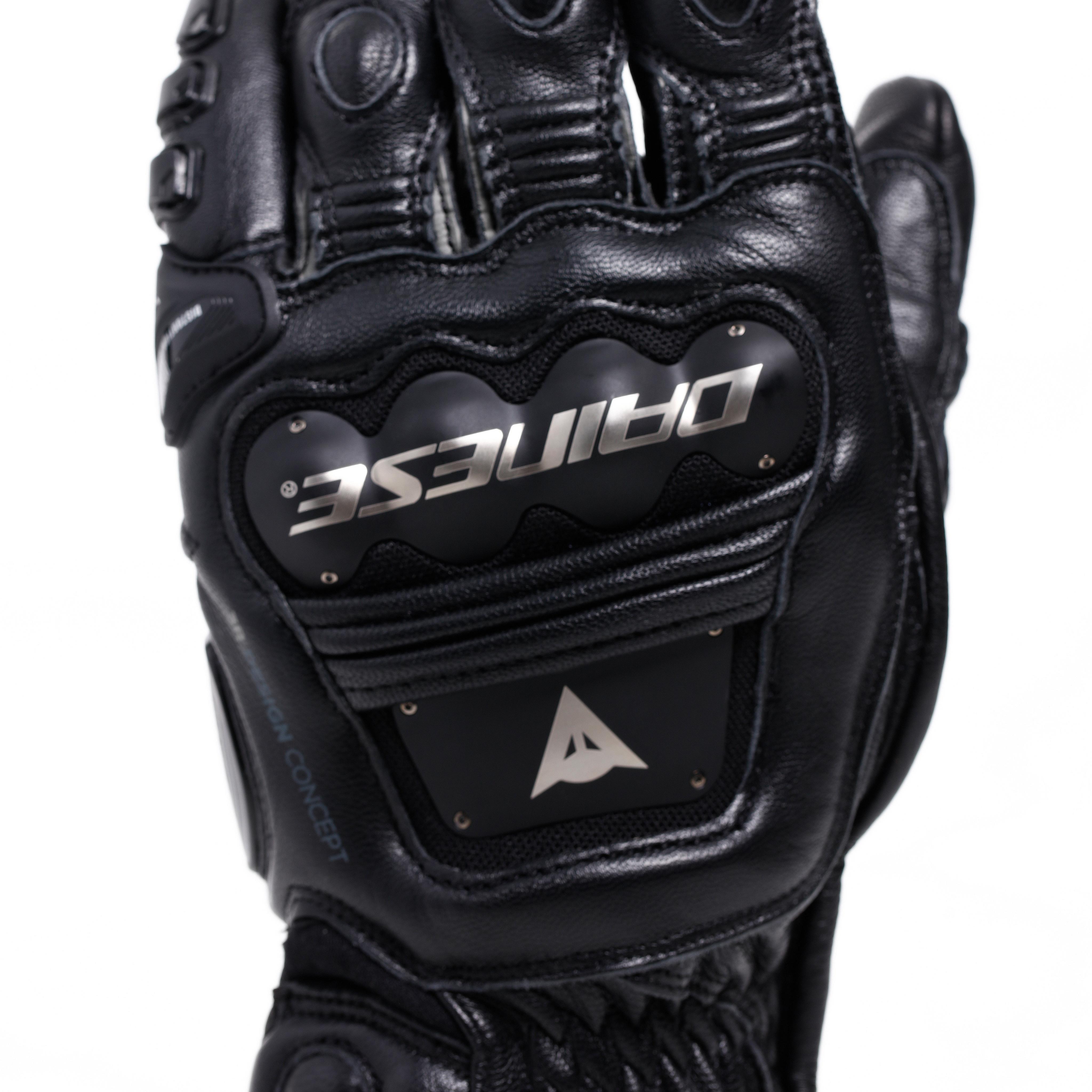 STEEL-PRO - MEN'S MOTORCYCLE LEATHER GLOVES | BLACK/ANTHRACITE