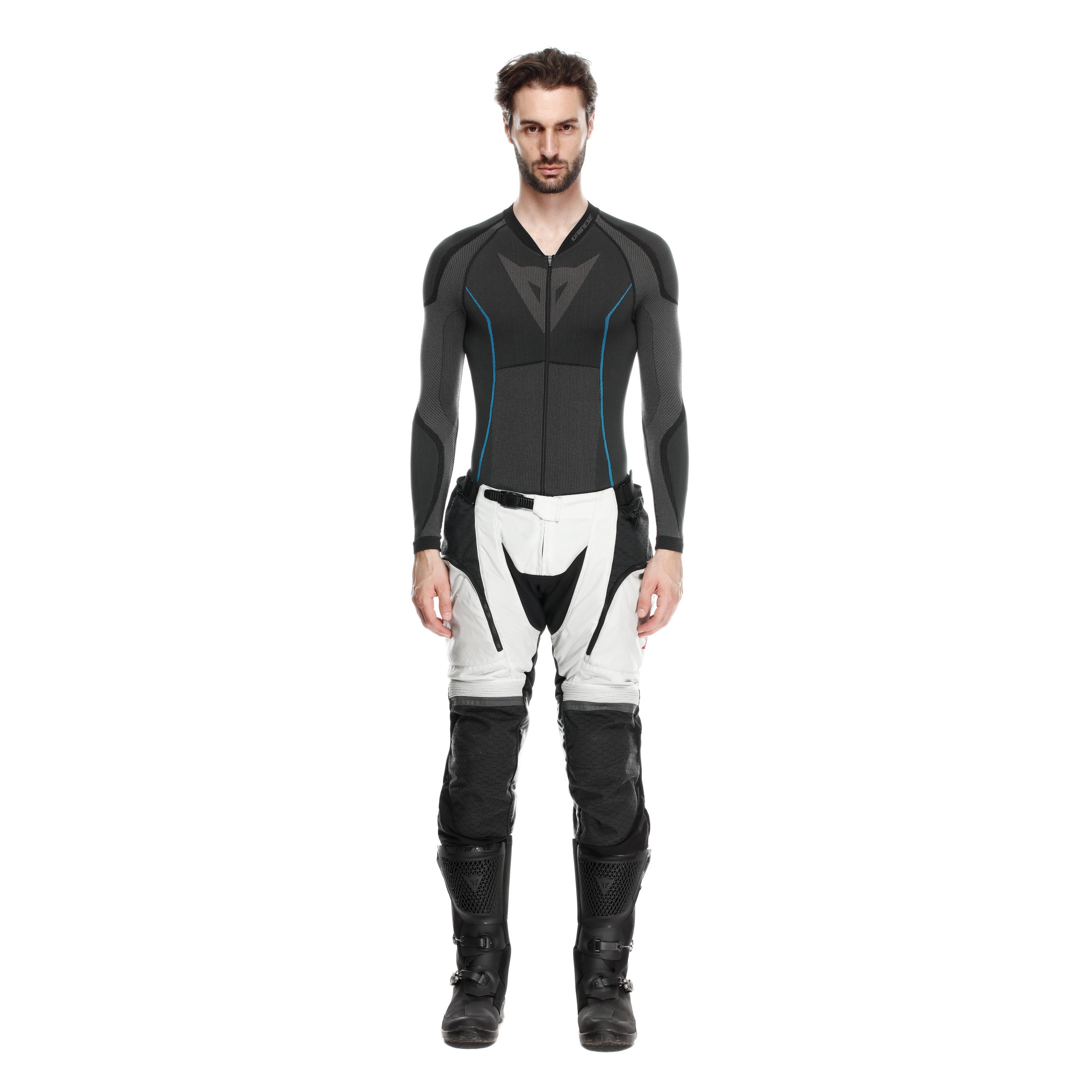 SUPER ADVENTURE ABS&Oslash;LUTESHELL&trade; - MEN OFF-ROAD MOTORCYCLE PANTS - BLACK/GLACIER-GREY/RED - 14