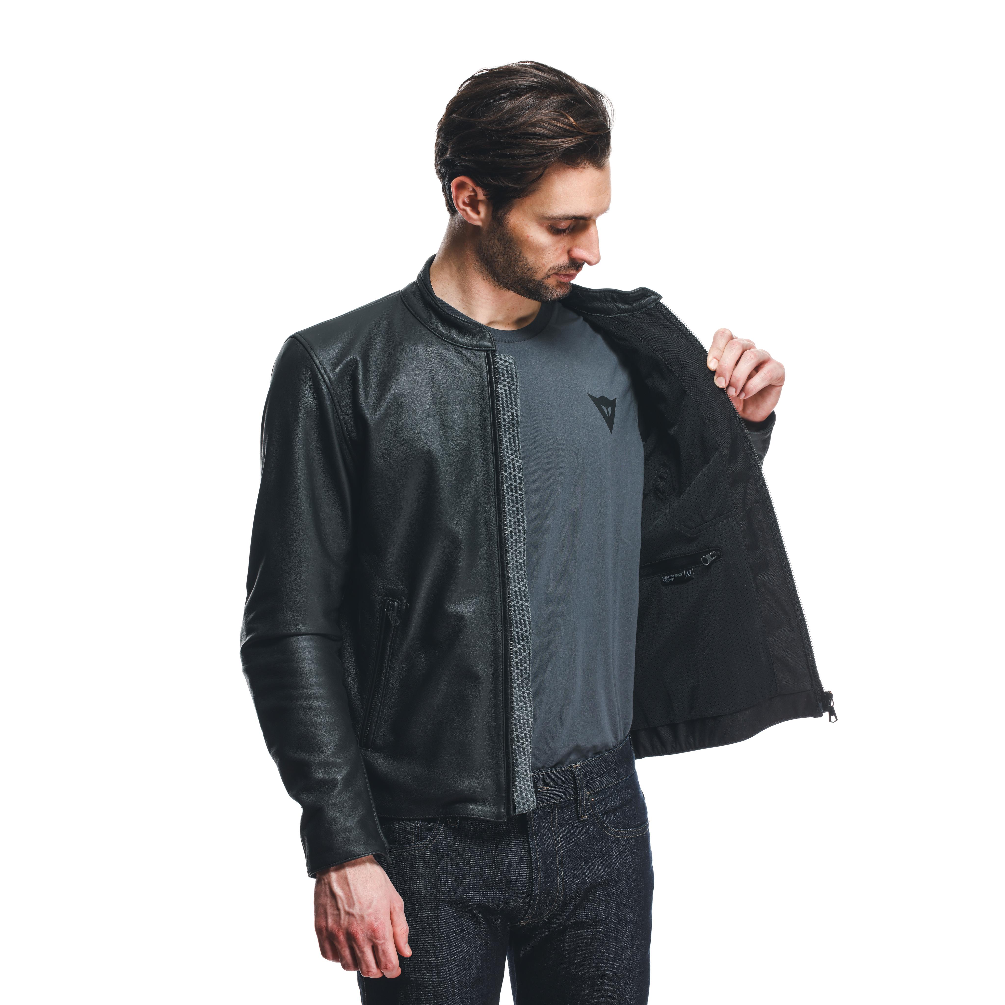 FULCRO - MEN'S MOTORCYCLE LEATHER JACKET | BLACK | Dainese