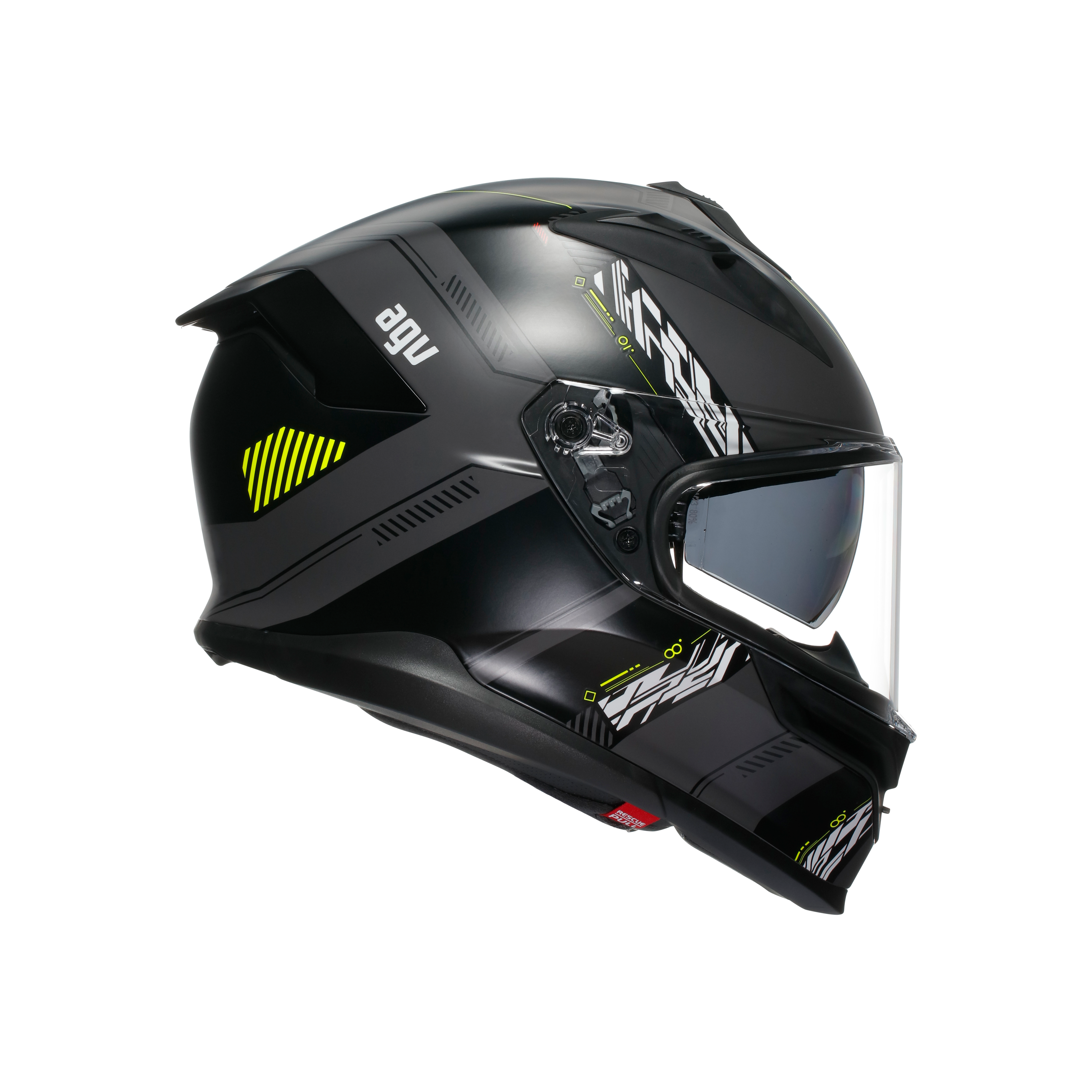 K7 MPLK KYBER MATT GREY/YELLOW FLUO - MOTORBIKE FULL FACE HELMET DOT (E2206) -  - 1