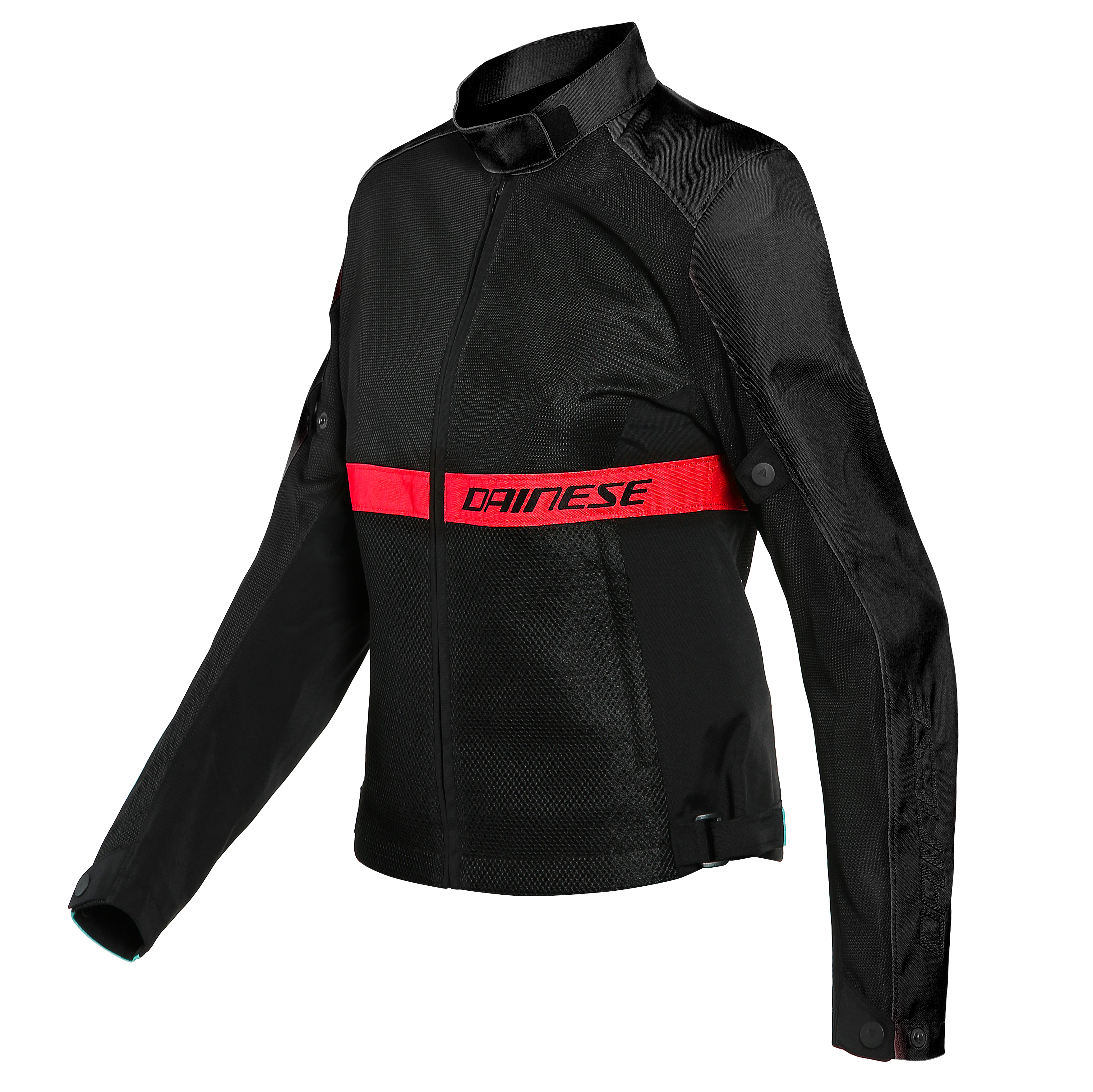 RIBELLE AIR TEX - WOMEN'S SUMMER MOTORCYCLE JACKET IN FABRIC - BLACK/LAVA-RED - 1