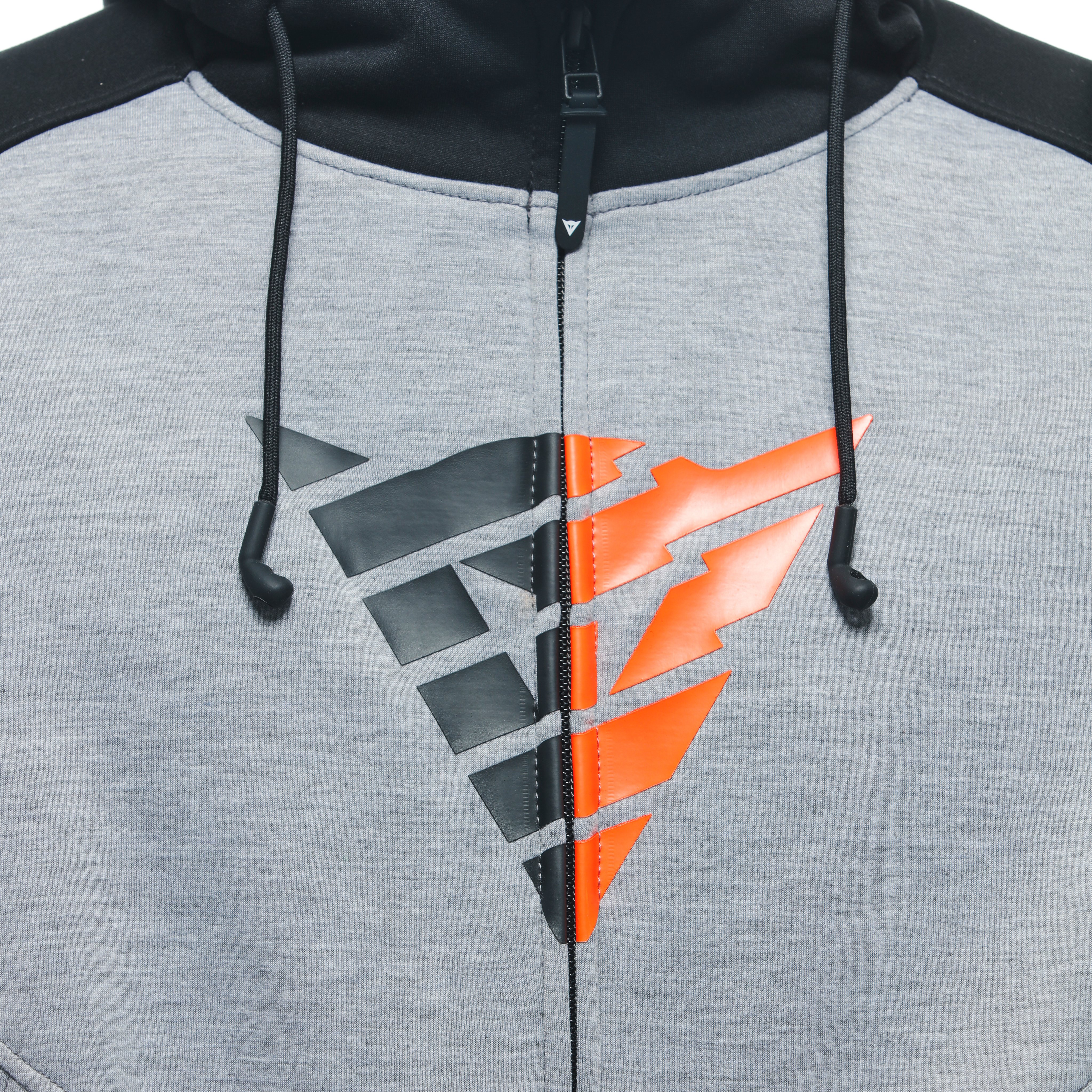 DAEMON-X SAFETY HOODIE - GIACCA MOTO IN TESSUTO UOMO - MELANGE-GRAY/BLACK/RED-FLUO - 10