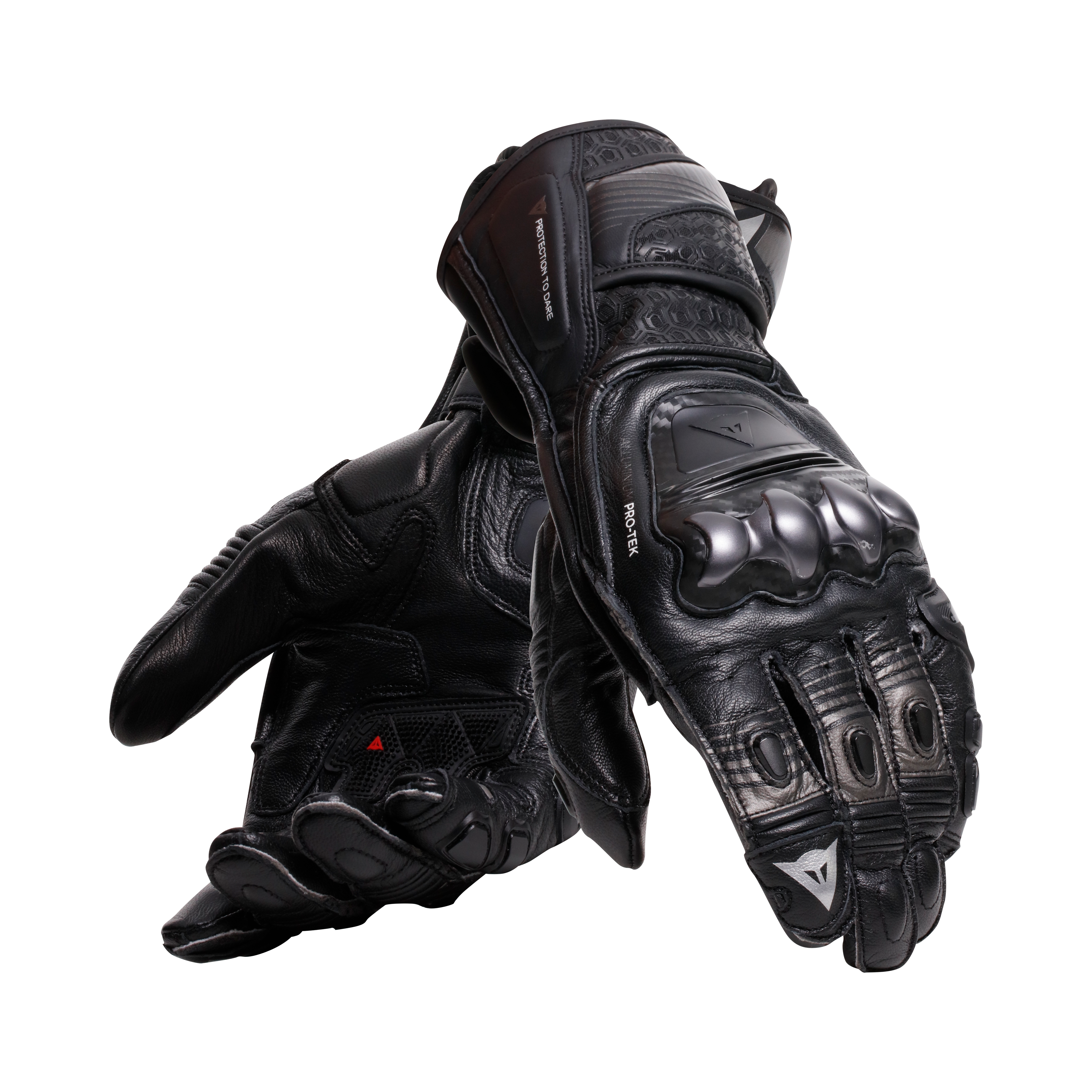 FIERO - LEATHER RACING MOTORCYCLE GLOVES - BLACK/ANTHRACITE - 5