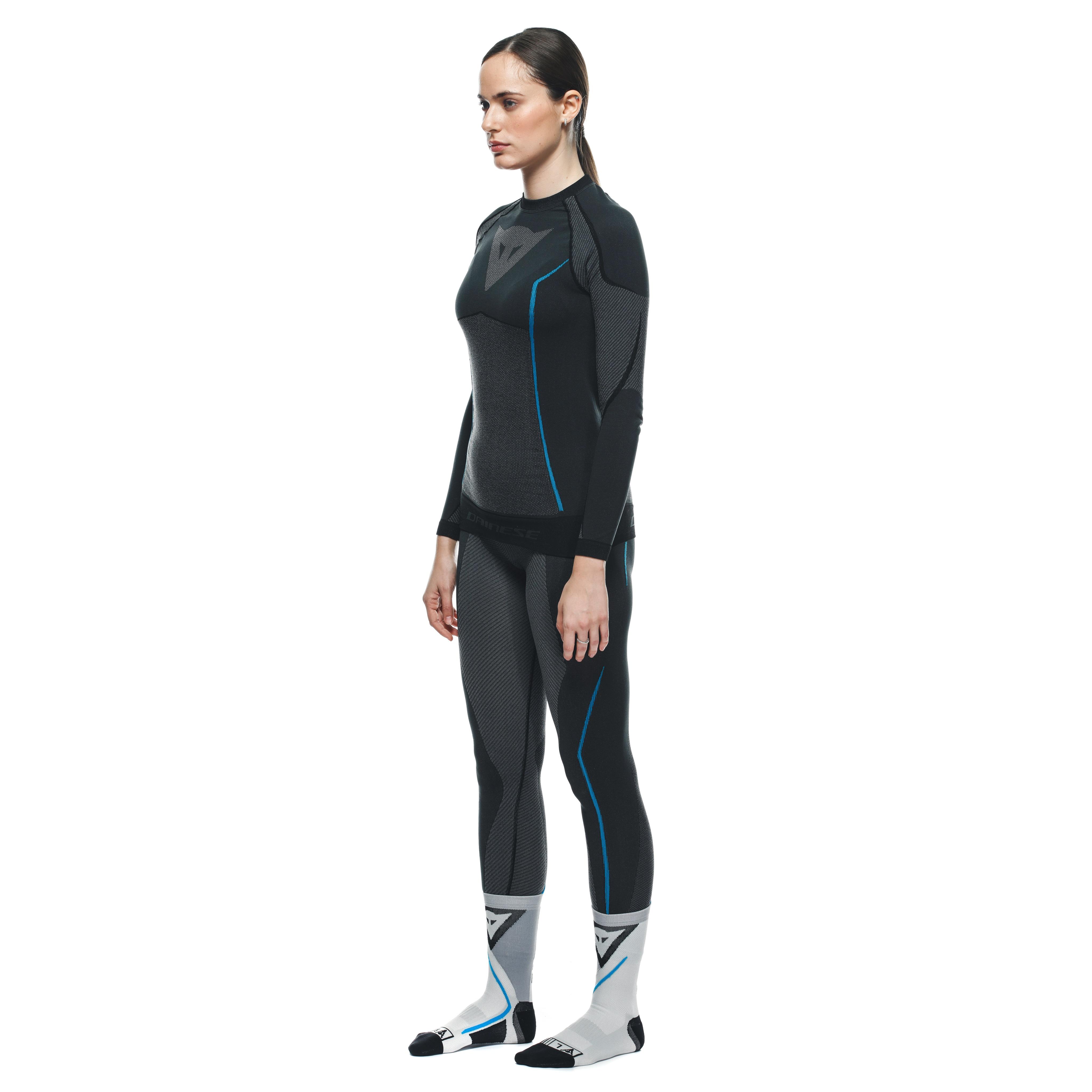CAMISETA T&Eacute;CNICA MOTO MANGA LARGA MUJER - CAPA BASE VERANO - BLACK/BLUE - 4