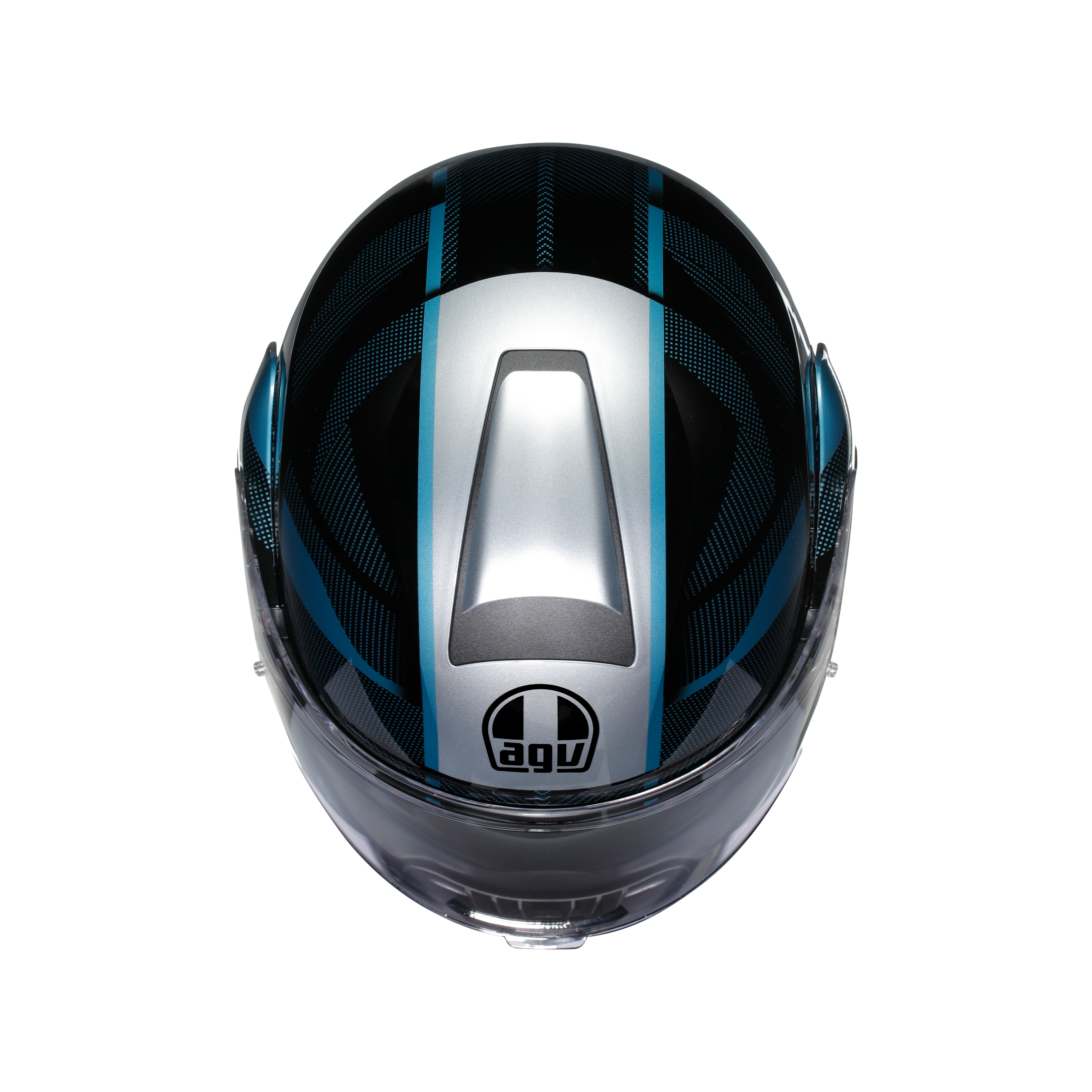 STREETMODULAR LEDRO MATT BLACK/POWDER BLUE - MOTORBIKE FLIP UP HELMET E2206 -  - 7