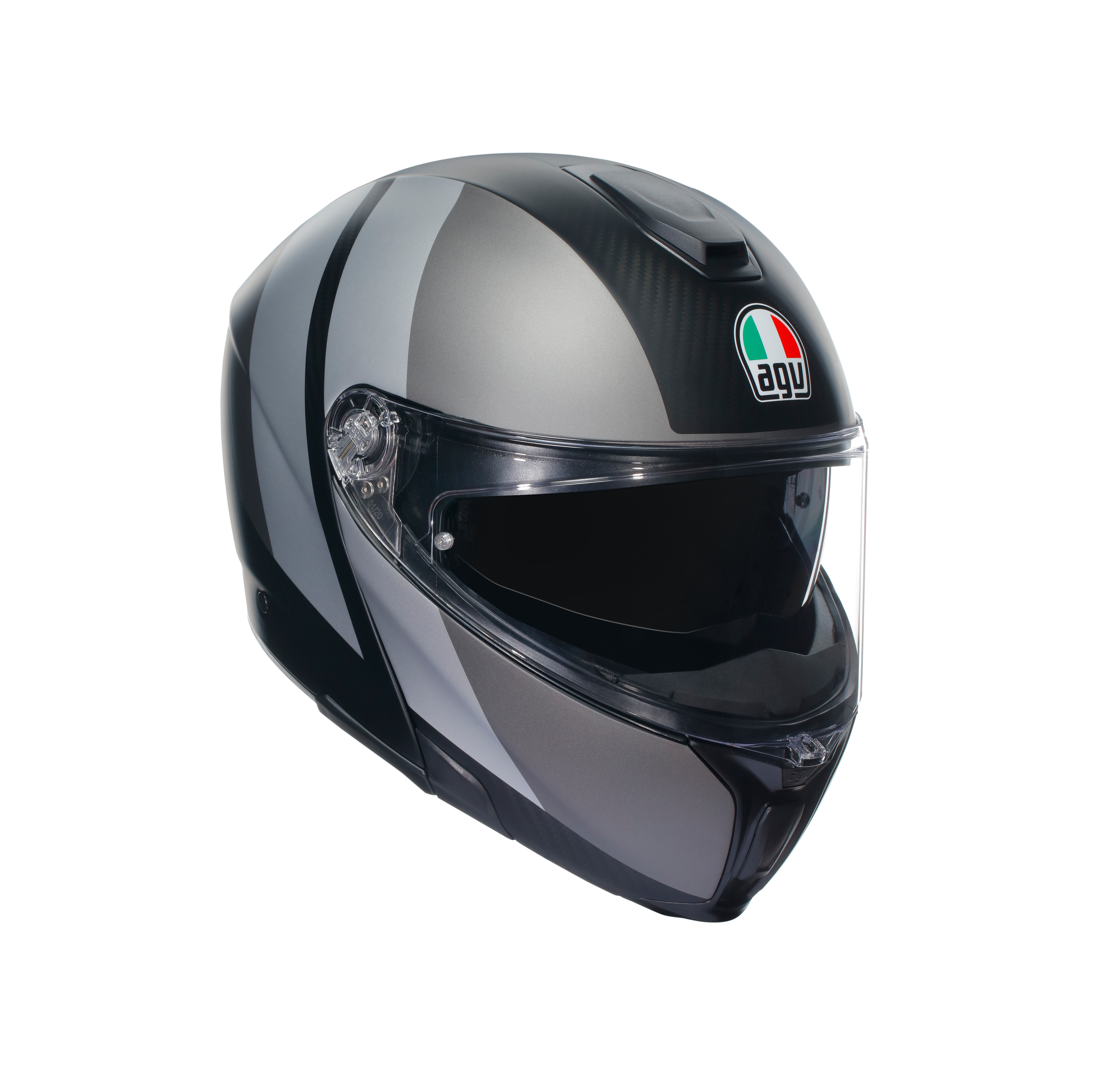 SPORTMODULAR OVERLAY MATT DOUBLE GREY - CASQUE MOTO MODULAIRE E2205 -  - 6