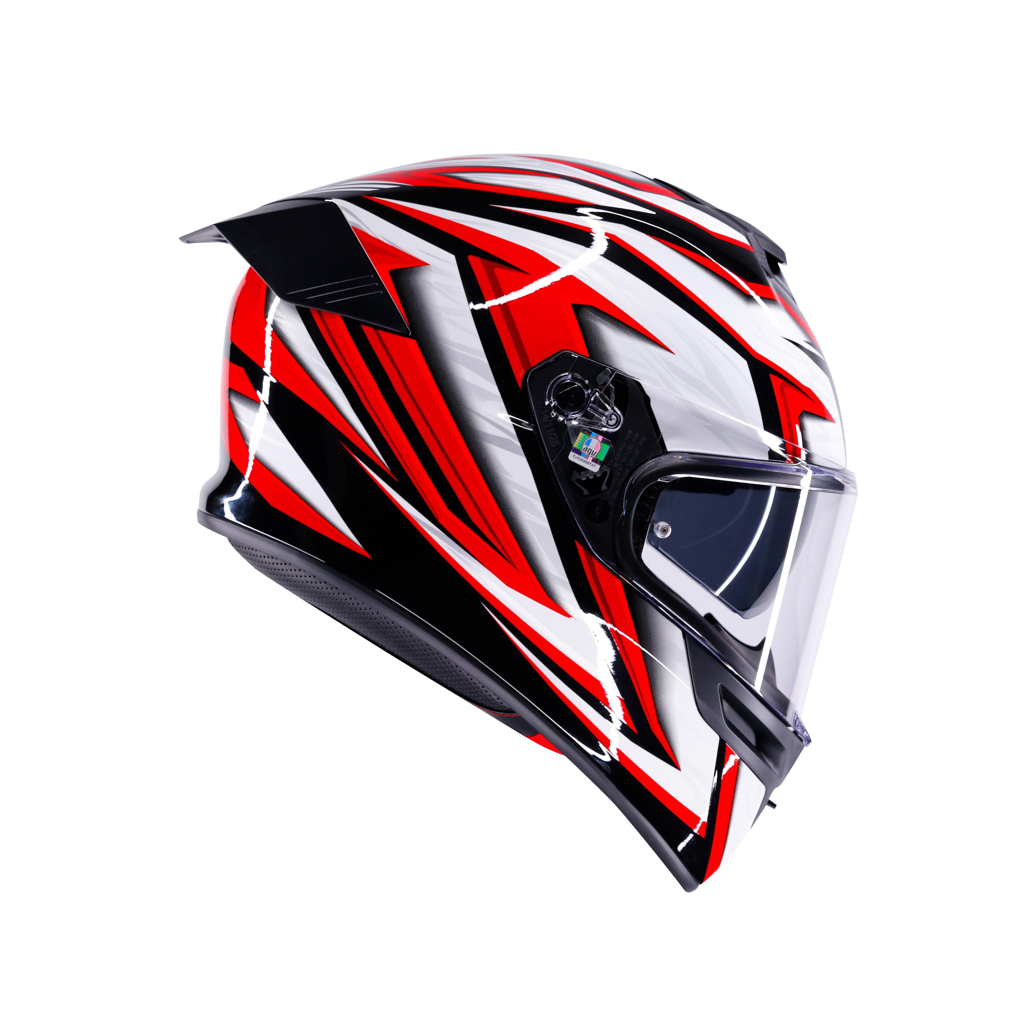 K5 ZENITHAR BLACK/WHITE/RED - FULL-FACE MOTORCYCLE HELMET E2206 -  - 1