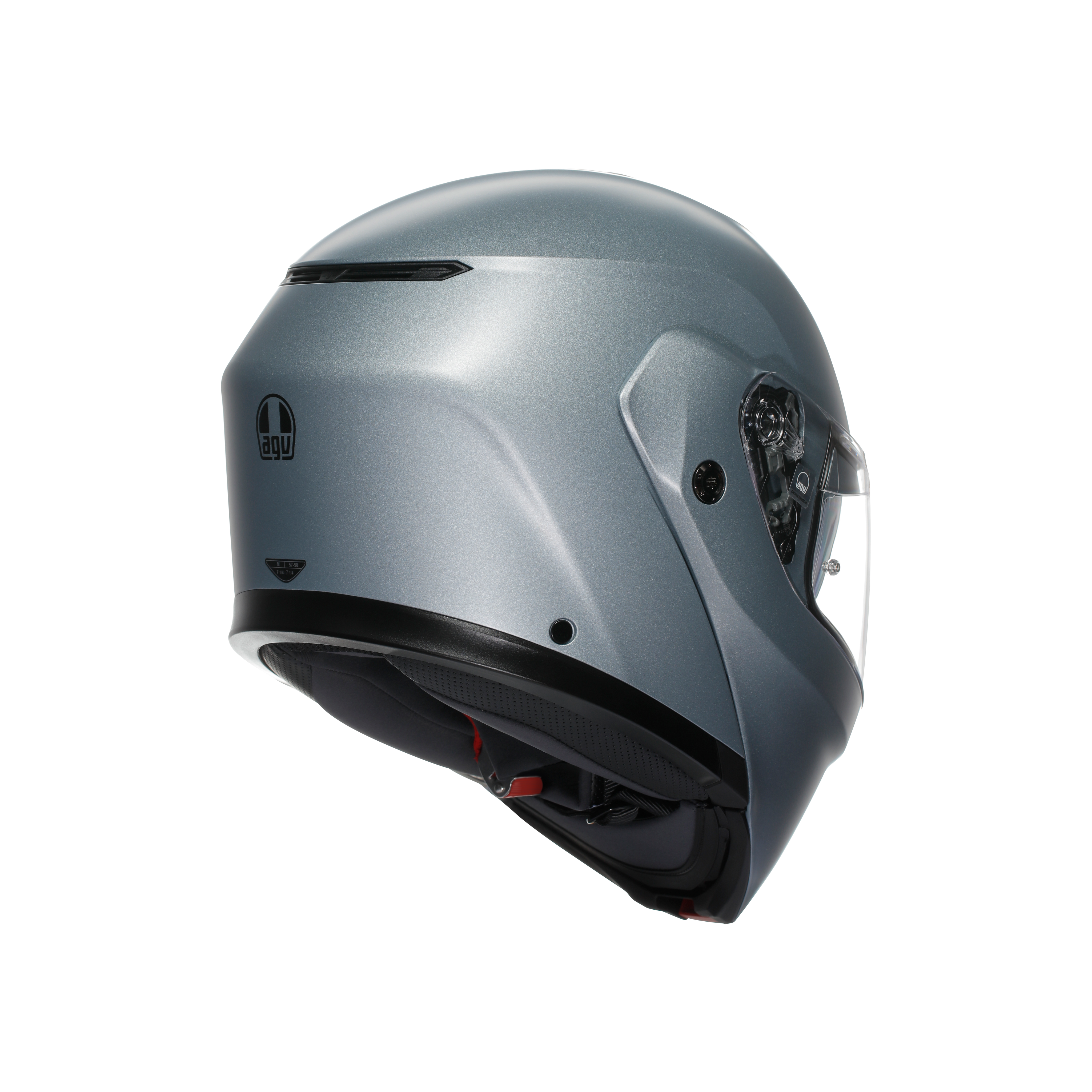 STREETMODULAR MONO MATT SILVER - MOTORBIKE FLIP UP HELMET E2206 -  - 6