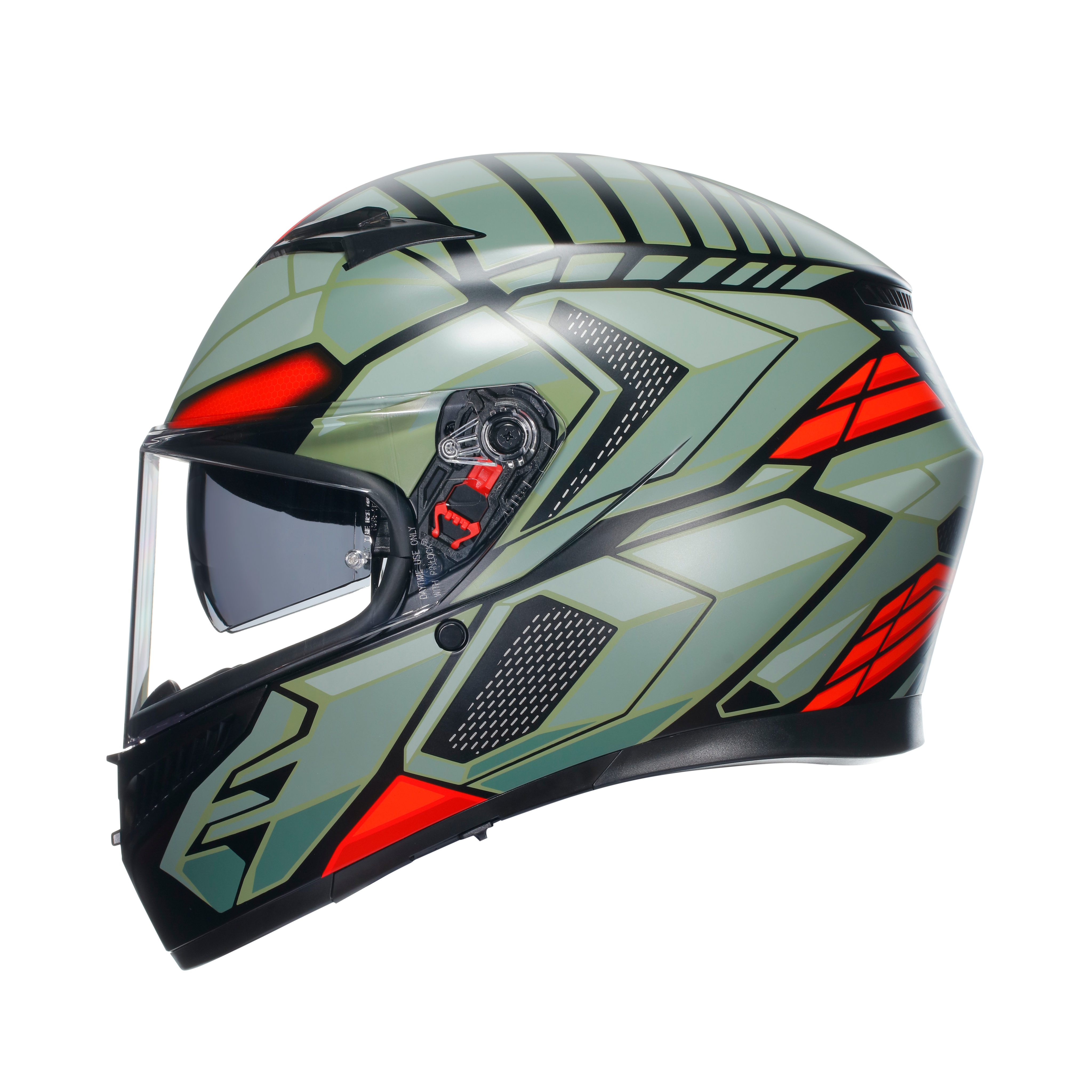 K3 DOT(E2206) - DECEPT MATT BLACK/GREEN/RED -  - 2