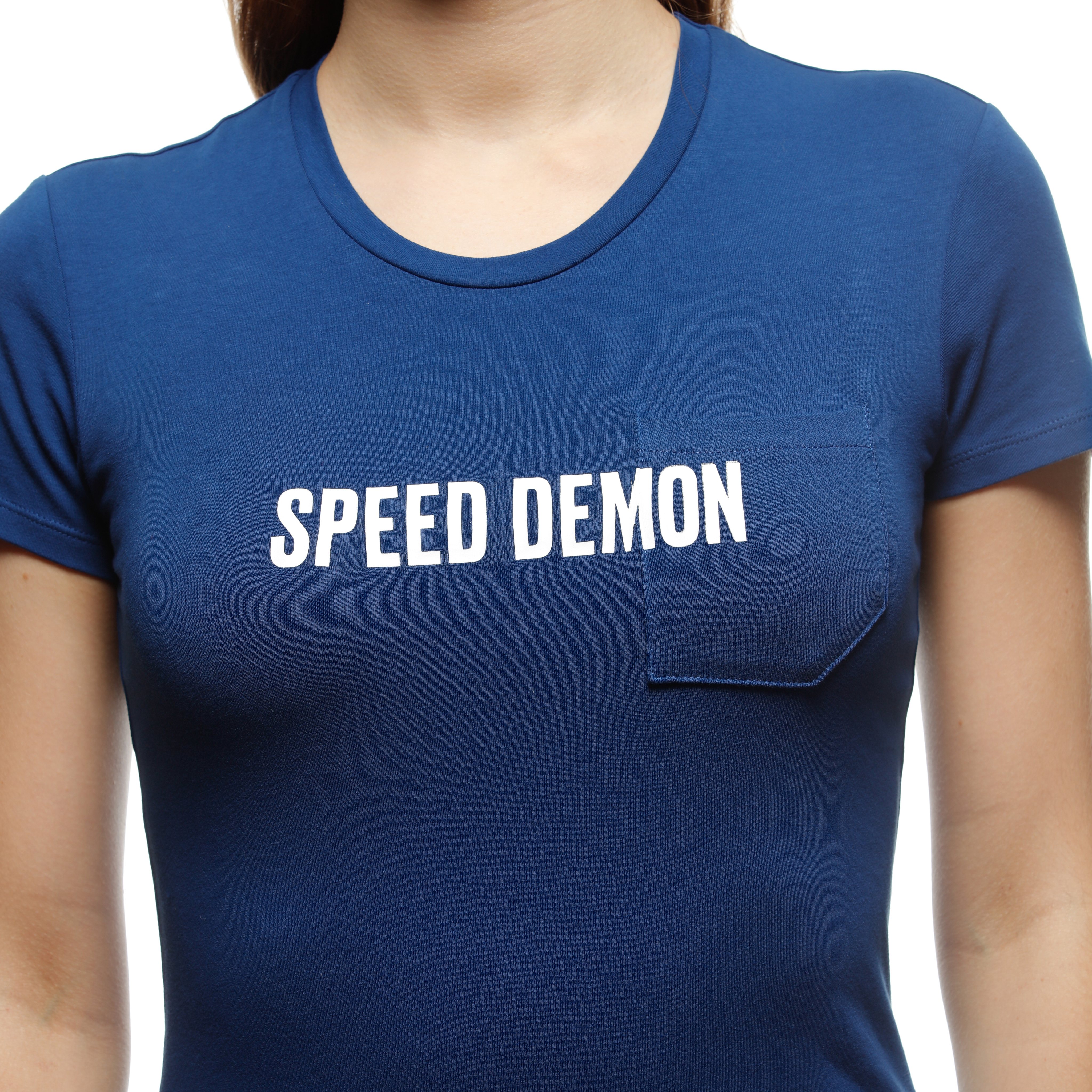 DEMON POCKET - T-SHIRT DONNA - NAVY PEONY - 8