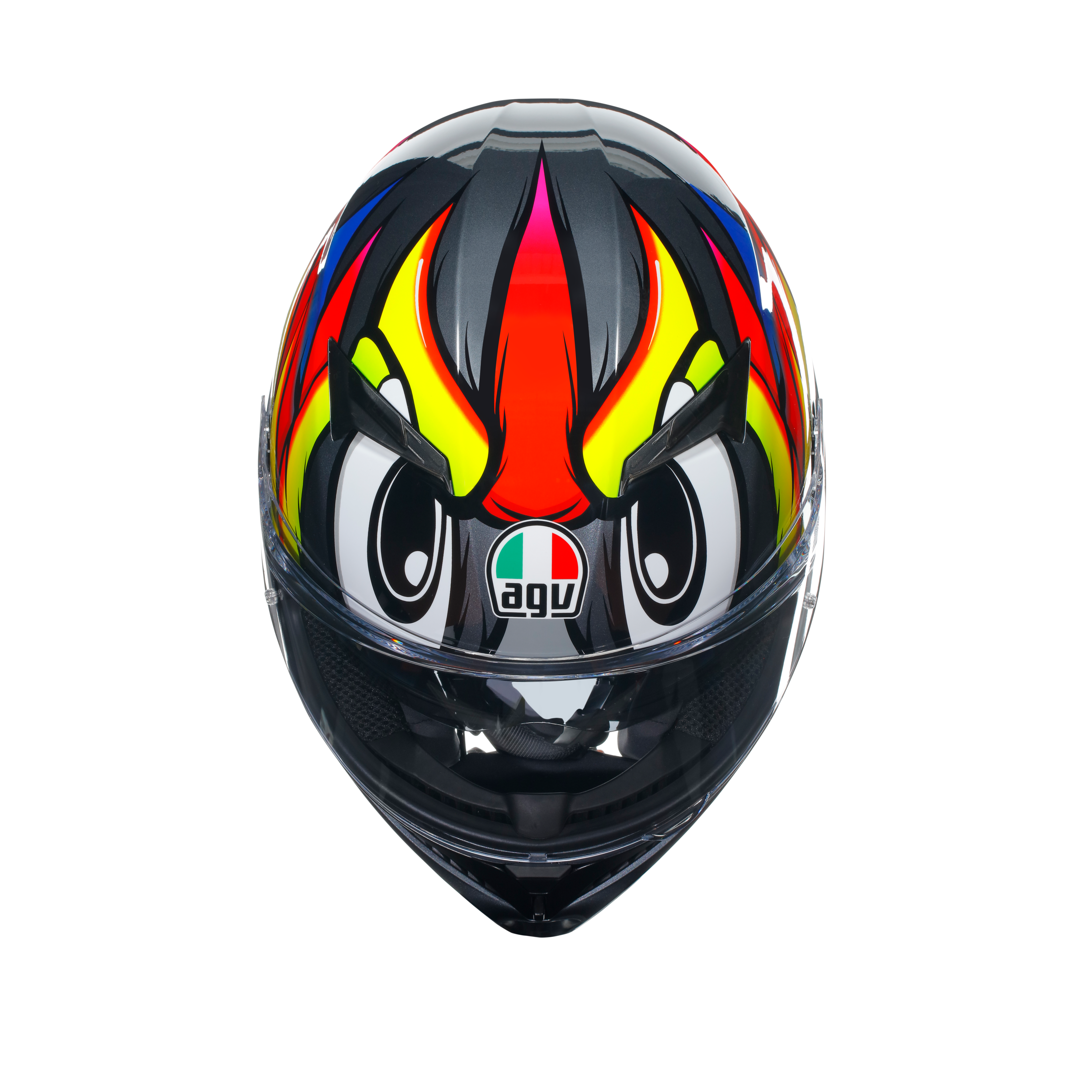 K3 BIRDY 2.0 GREY/YELLOW/RED - CASQUE MOTO INT&Eacute;GRAL E2206 -  - 5