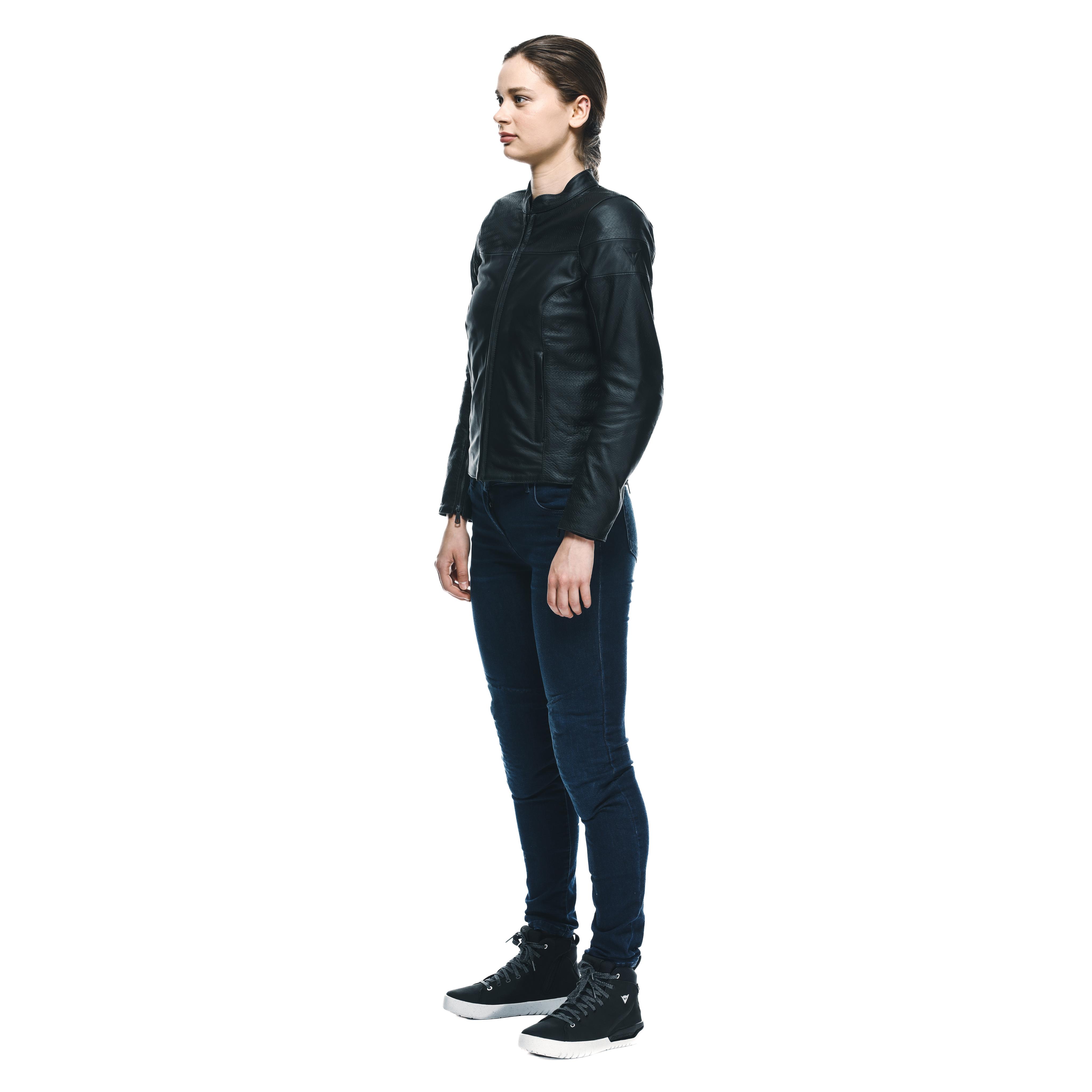 ITINERE - WOMEN'S MOTORCYCLE LEATHER JACKET - BLACK - 4