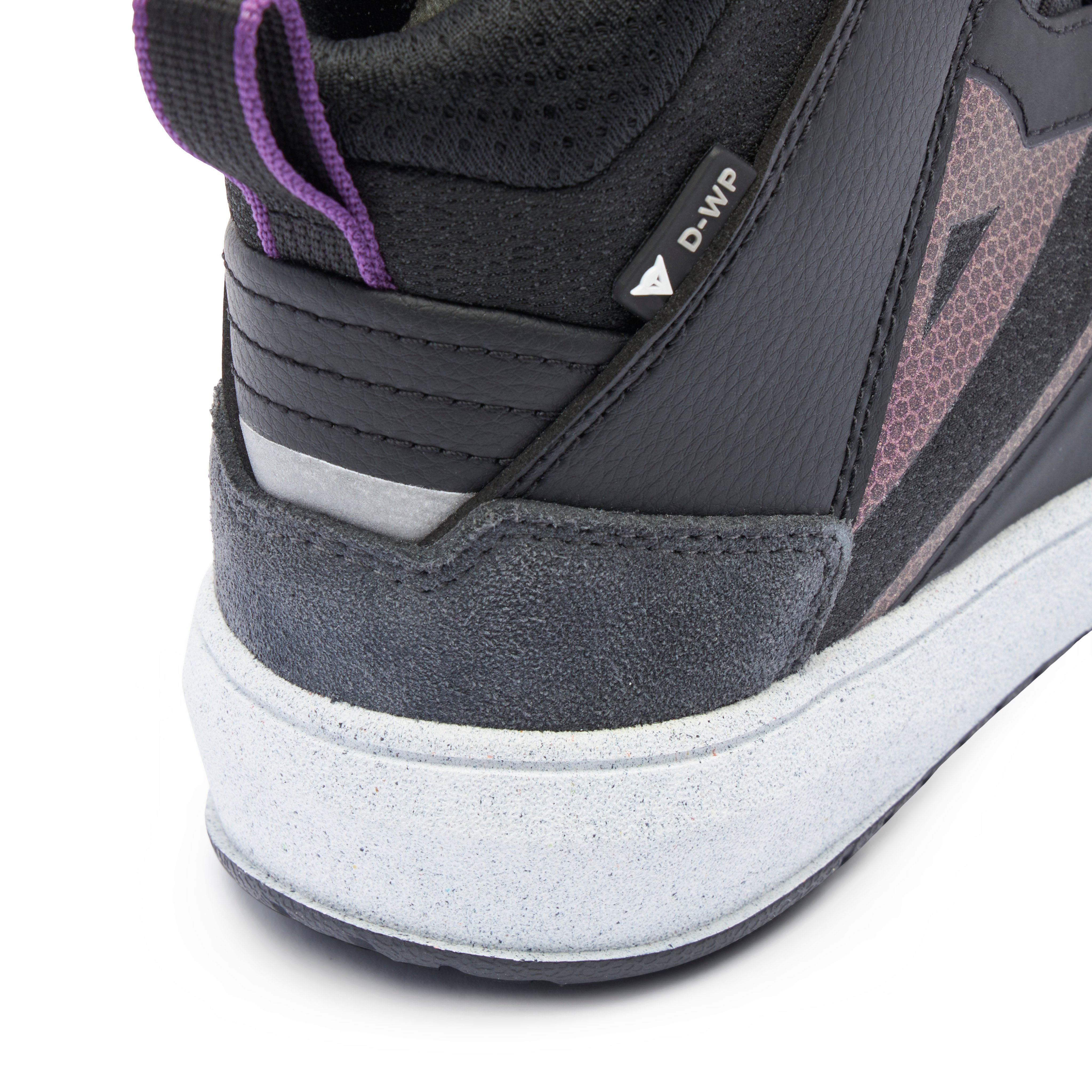 SUBURB D-WP - WOMEN'S WATERPROOF MOTORCYCLE SHOES - BLACK/WHITE/METAL PURPLE - 8