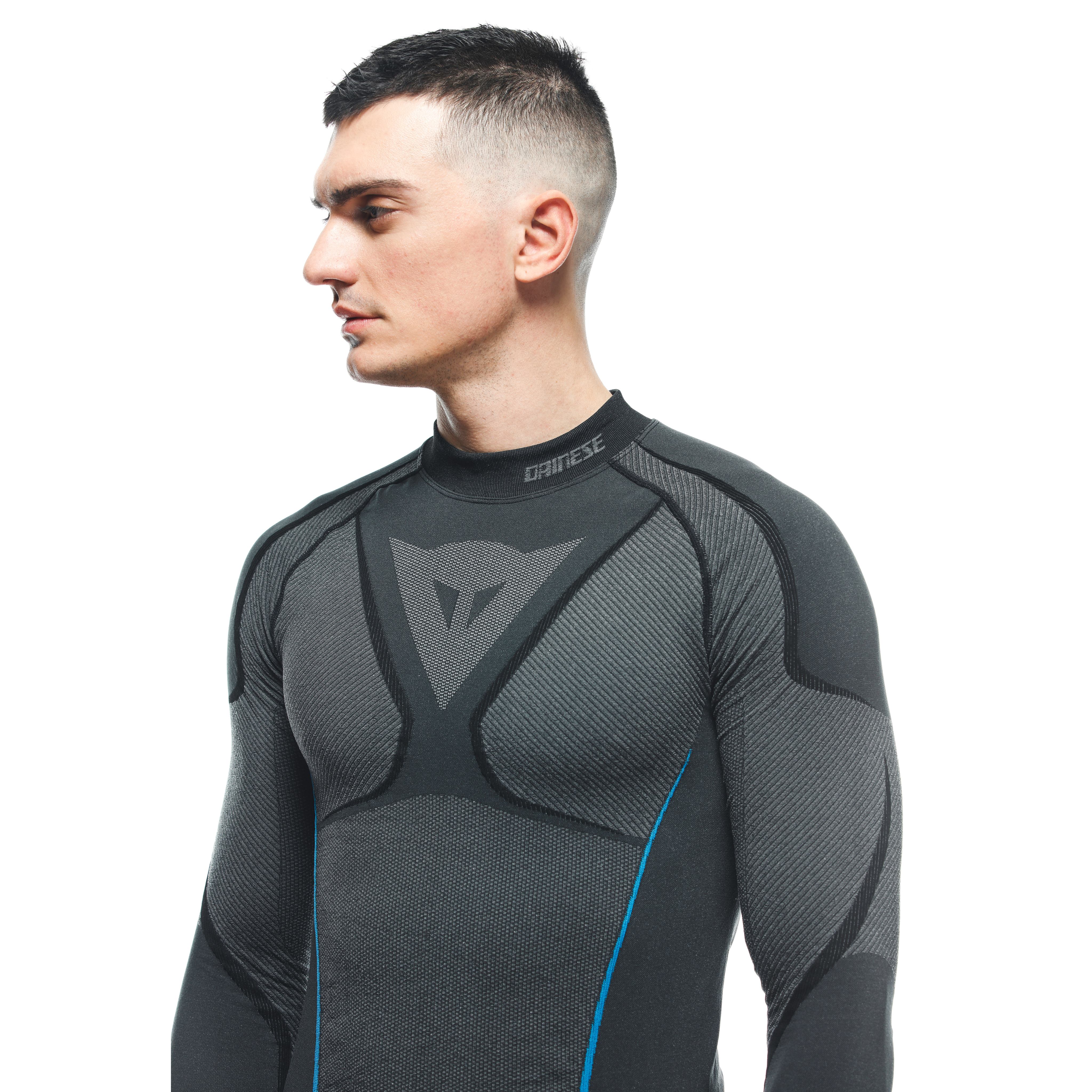 HEREN MOTORFIETS TECHNISCH LONGSLEEVE SHIRT - BLACK/BLUE - 11
