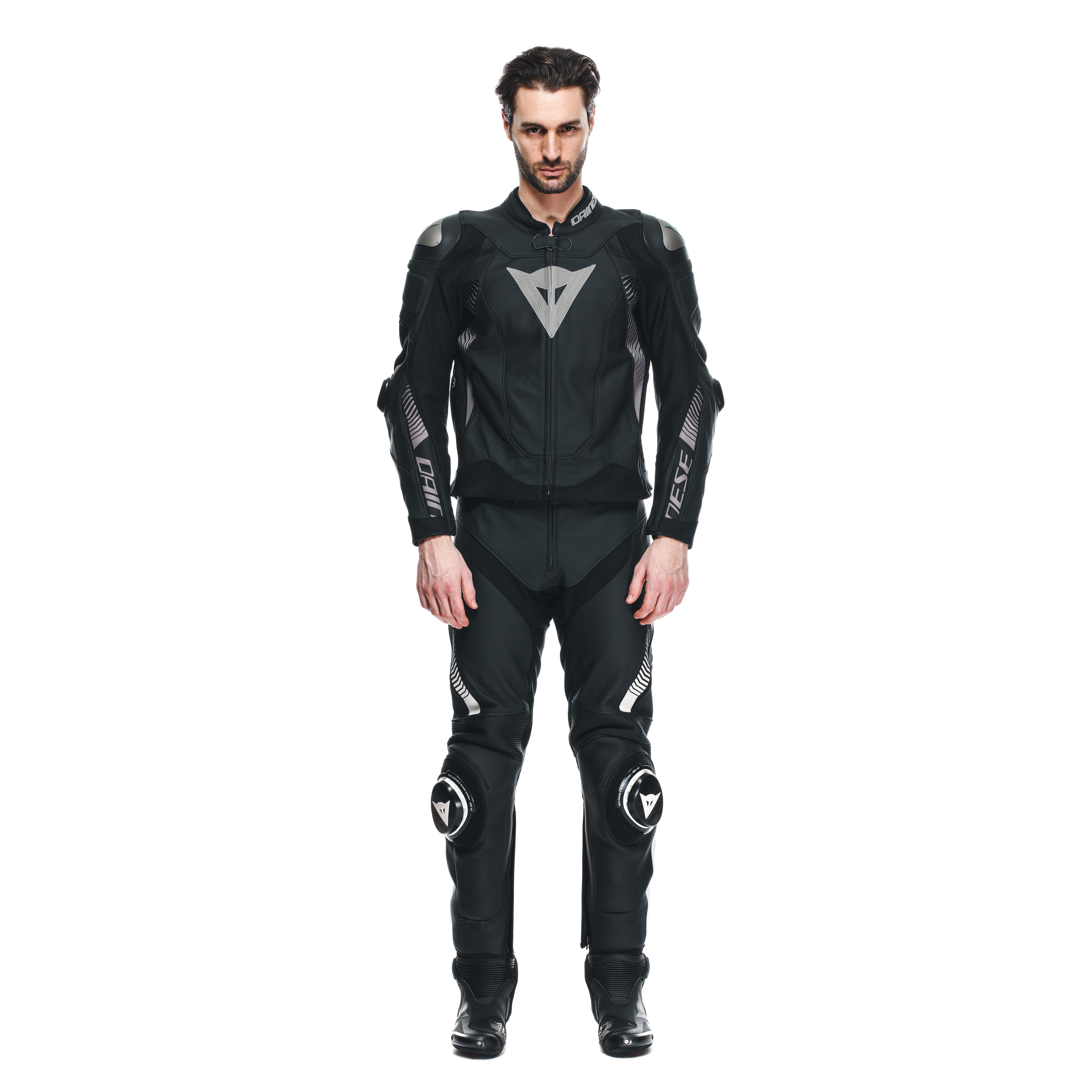 SUPER SPEED 4 - MEN'S MOTORCYCLE LEATHER JACKET - BLACK-MATT/CHARCOAL-GRAY - 3
