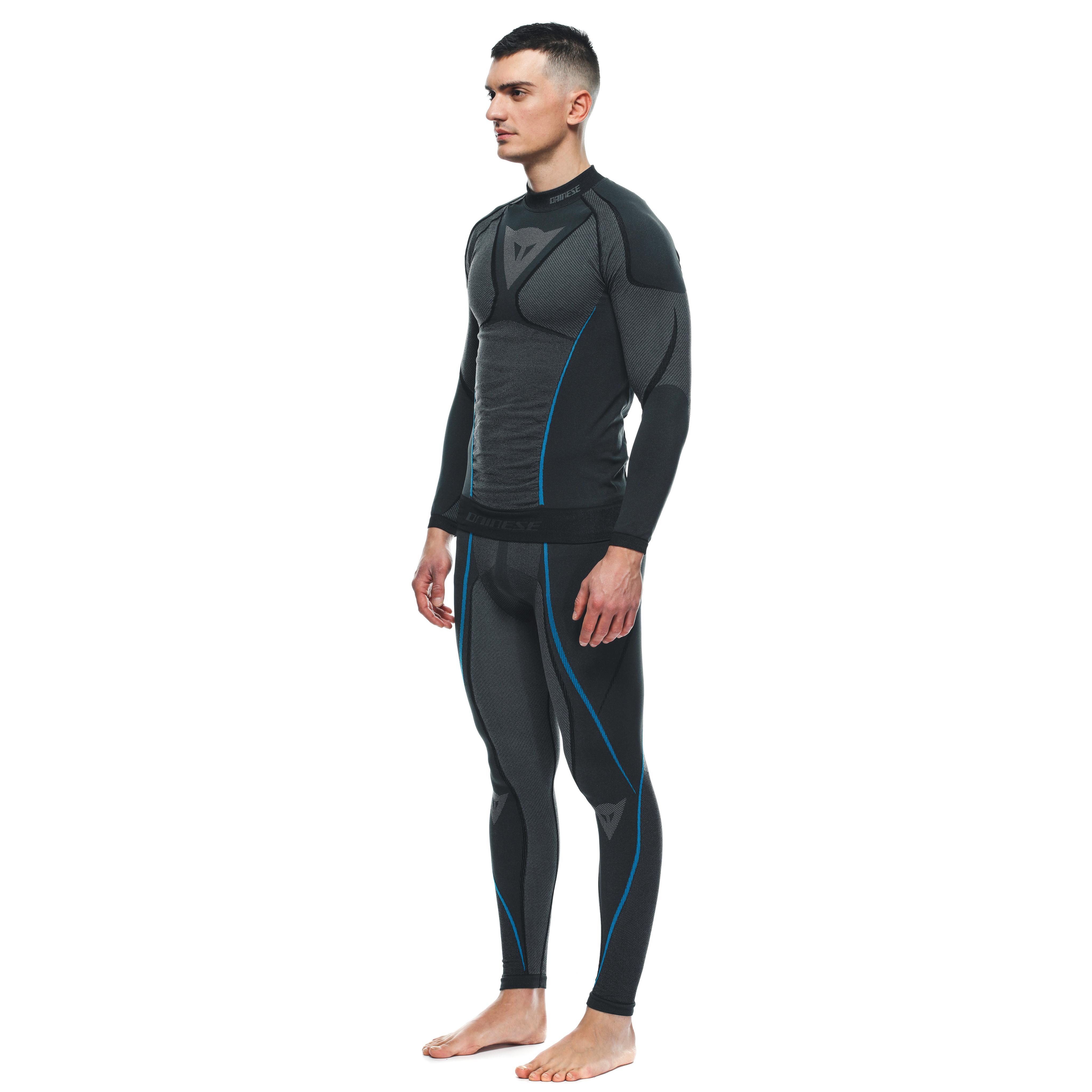 TECHNICAL MOTORCYCLE LONG SLEEVE SHIRT MEN - BASE LAYER SUMMER - BLACK/BLUE - 4