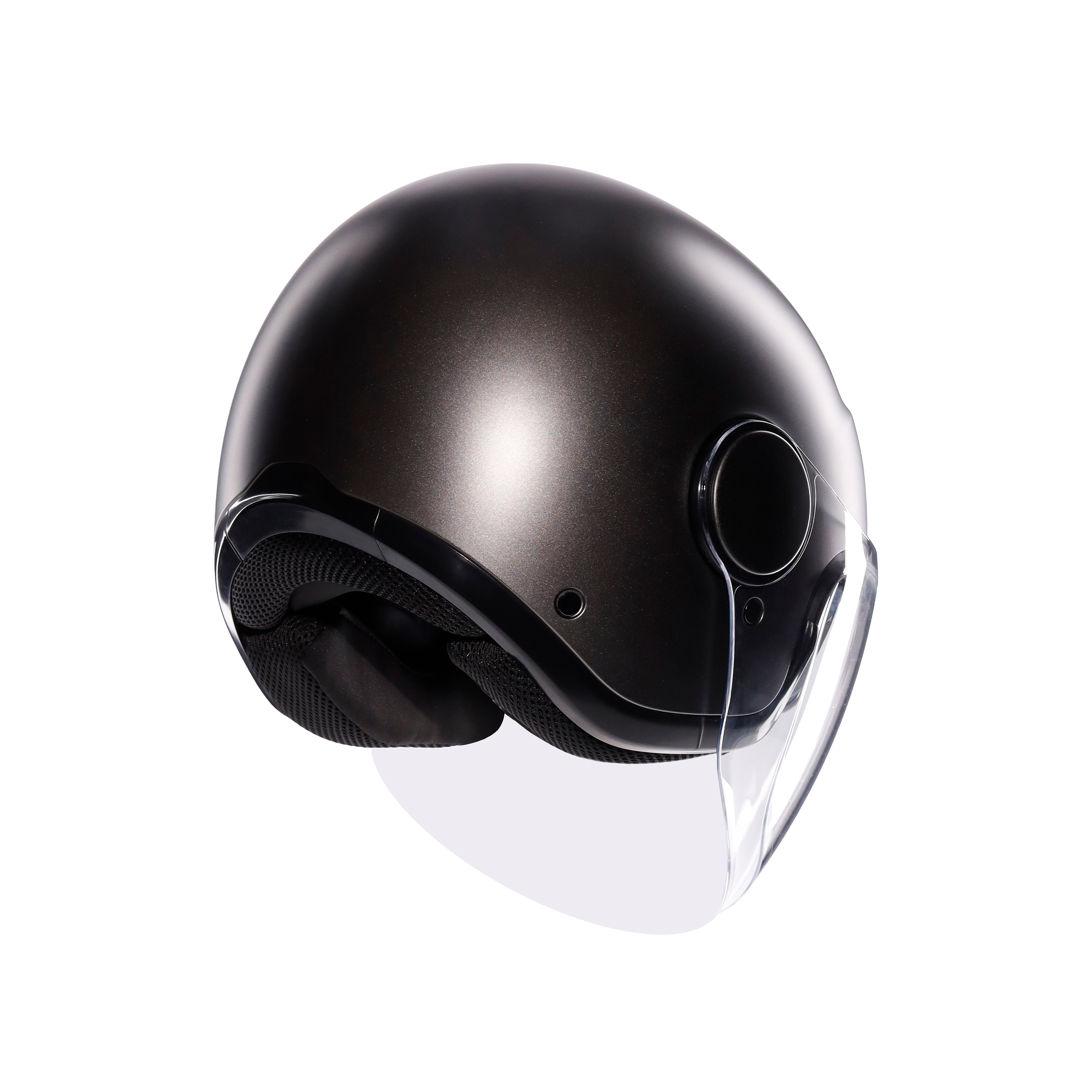 ETERES MONO MATT ASFALTO GREY - CASQUE MOTO JET E2206 -  - 6