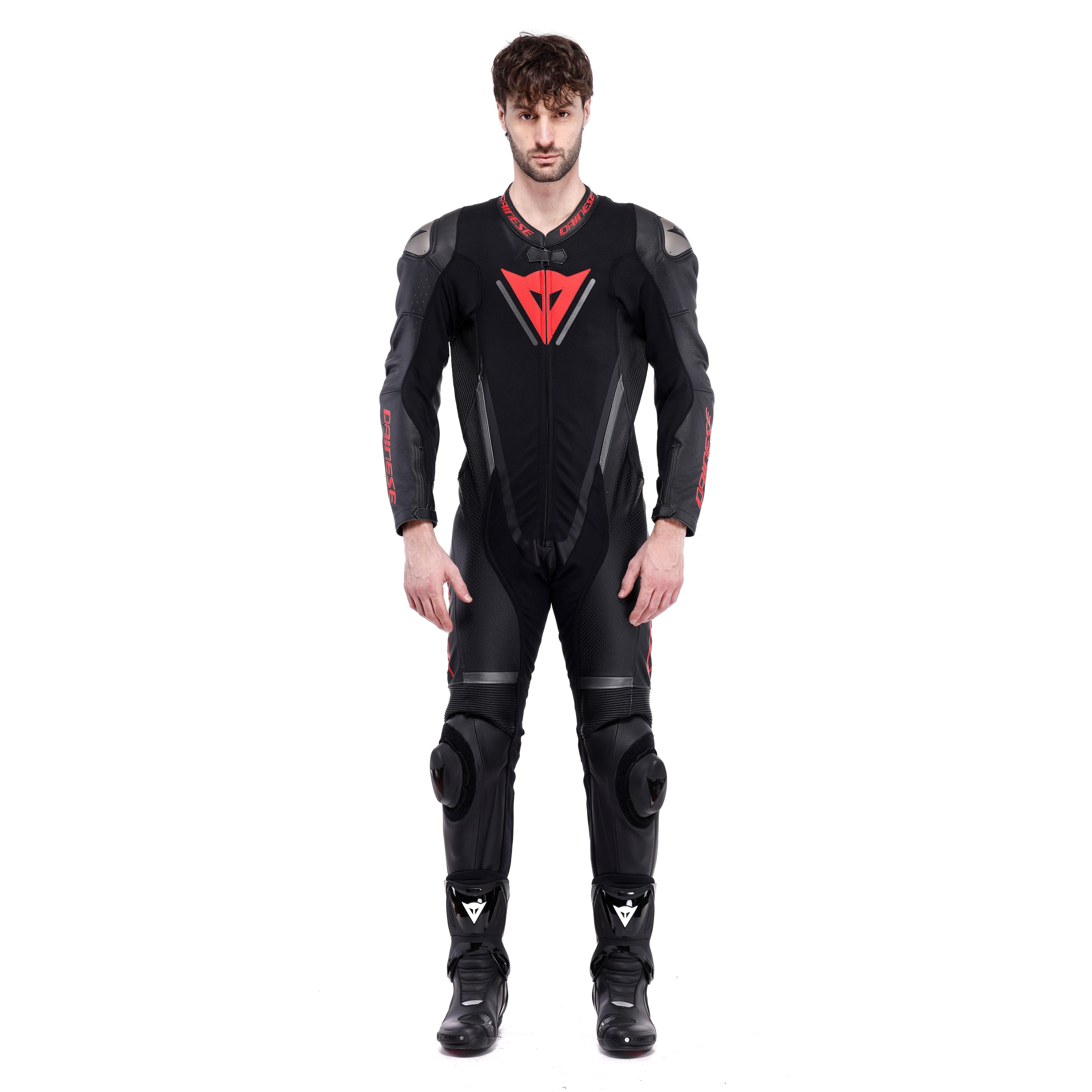 DEMON SPRINT - MEN'S ONE-PIECE PERFORATED LEATHER MOTORCYCLE SUIT