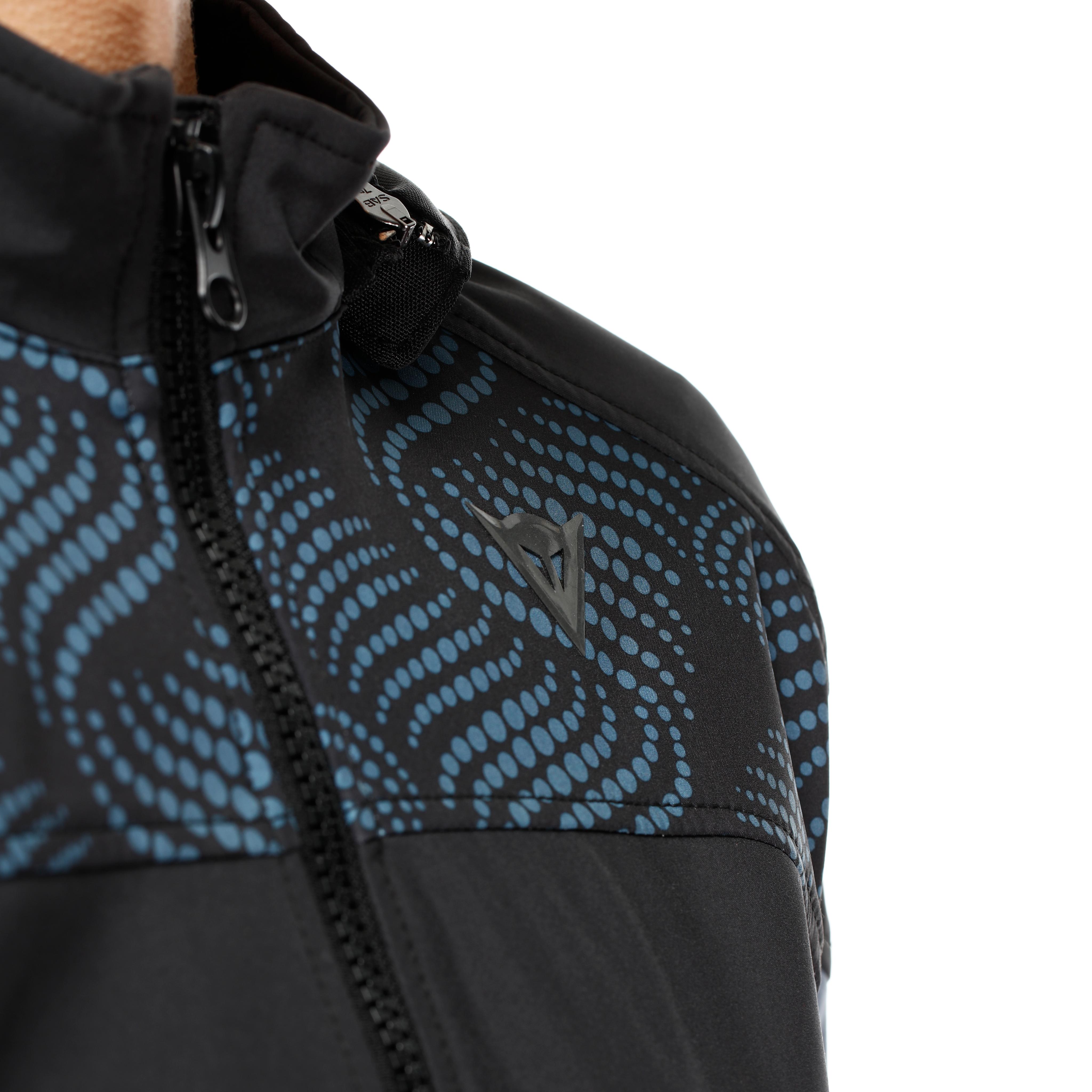 IGNITE 2 - BLOUSON MOTO EN TISSU FEMME - BLACK/BLUE MIRAGE - 6