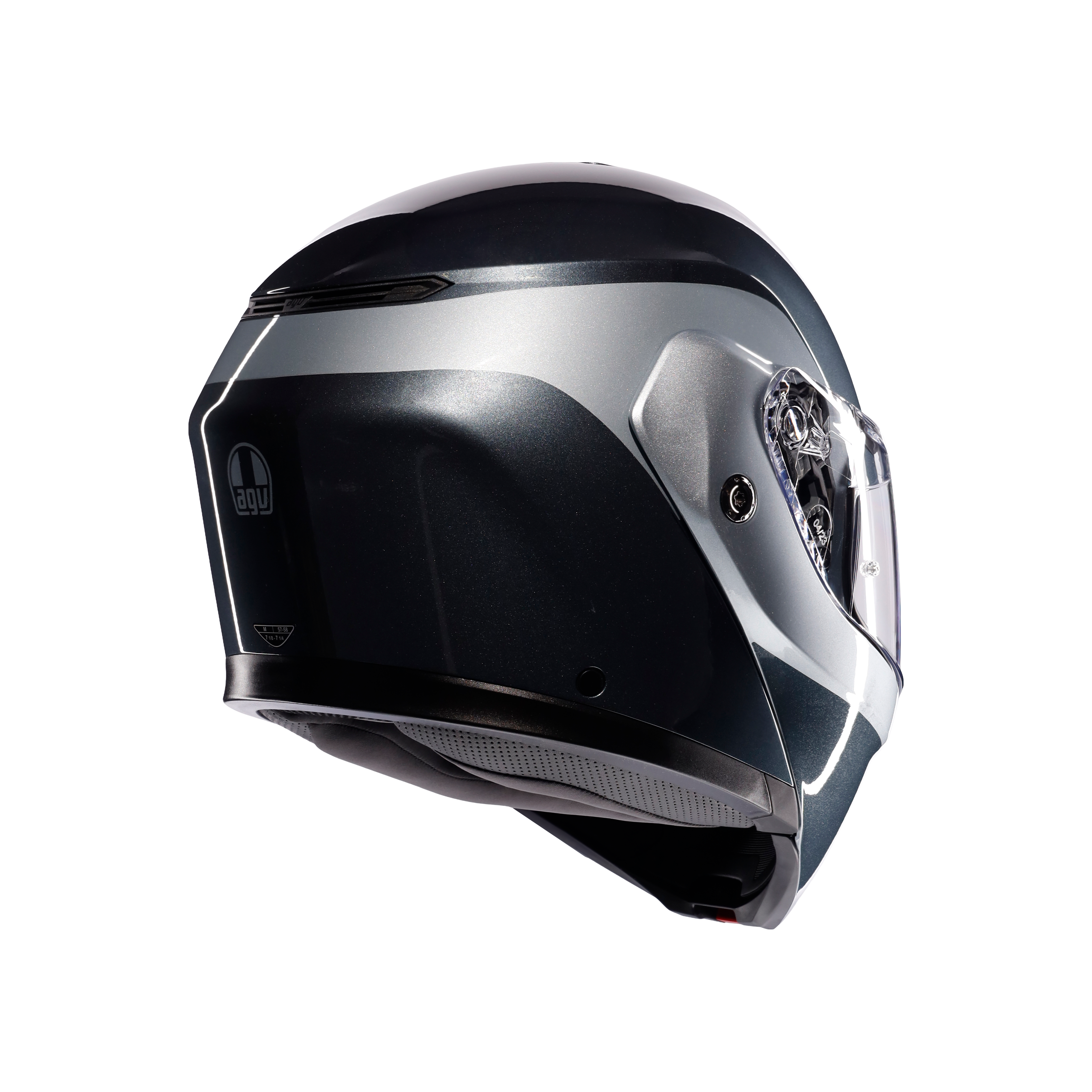 STREETMODULAR LEVICO GREY/SILVER - MOTORBIKE FLIP UP HELMET DOT(E2206) -  - 6