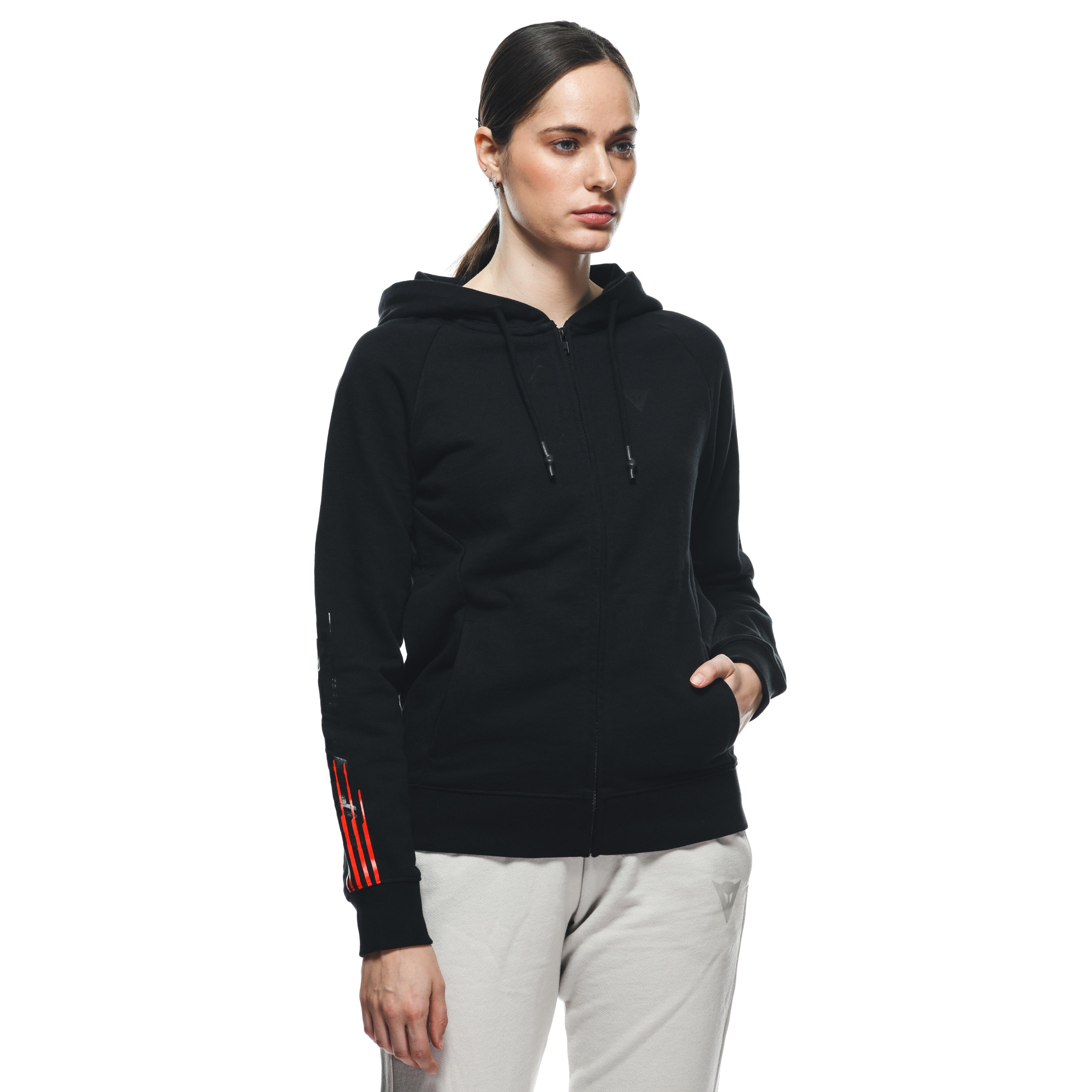 DAINESE LOGO - WOMEN'S HOODIE - BLACK/BLACK - 5