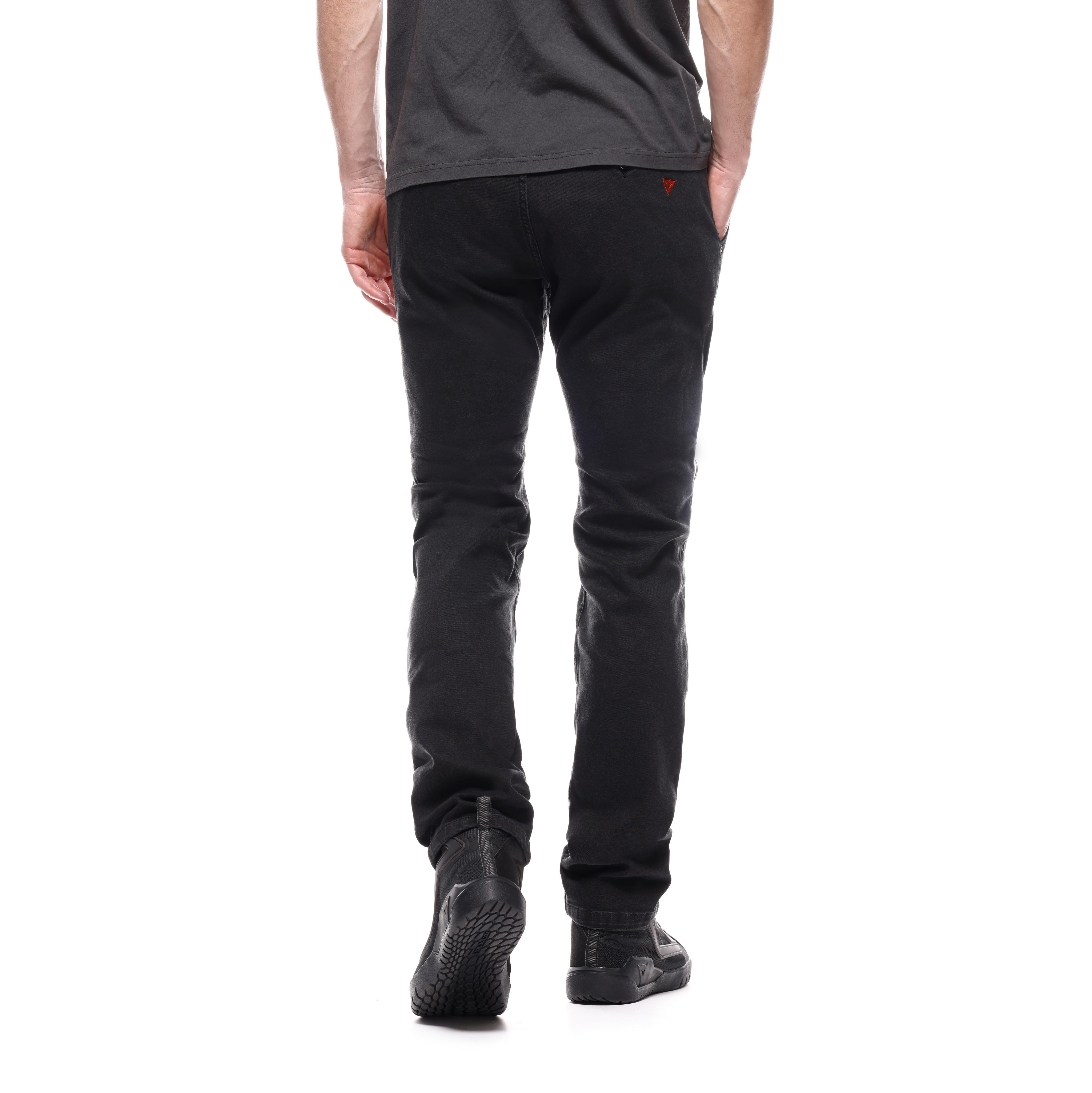 CHINOS - MEN TAPERED MOTORCYCLE PANTS - BLACK - 4