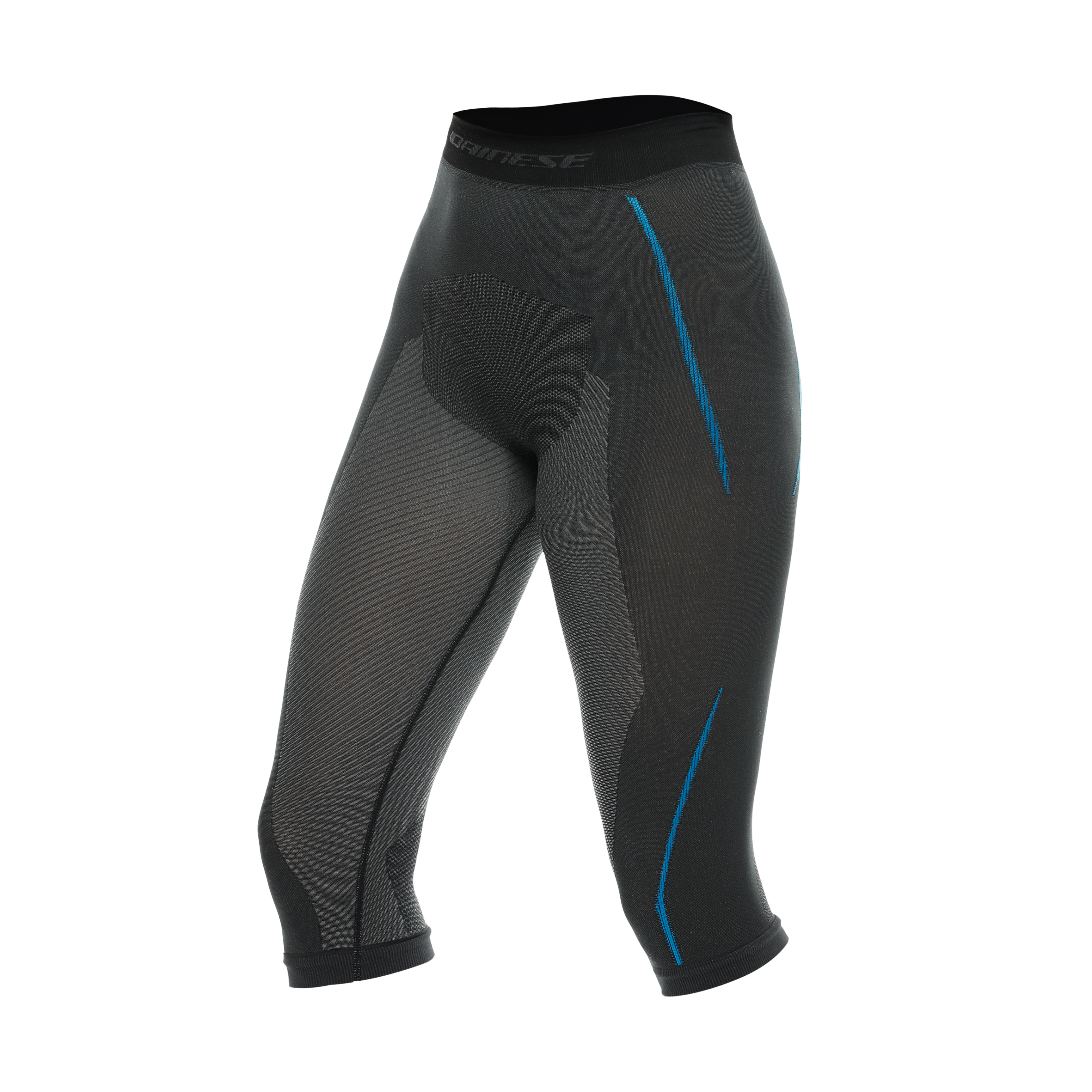 WOMEN'S SKI TECHNICAL BASE LAYER 3/4 PANTS - BLACK/BLUE - 1